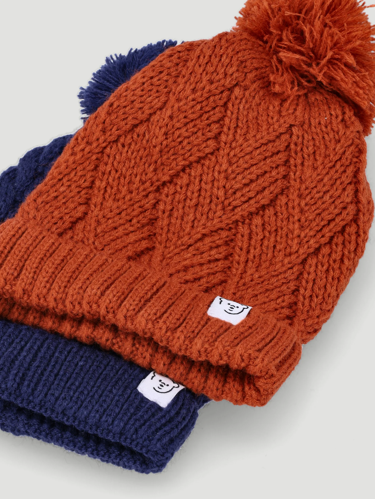 Baby Boys 2 Pack Pom Pom Beanie - Image 2