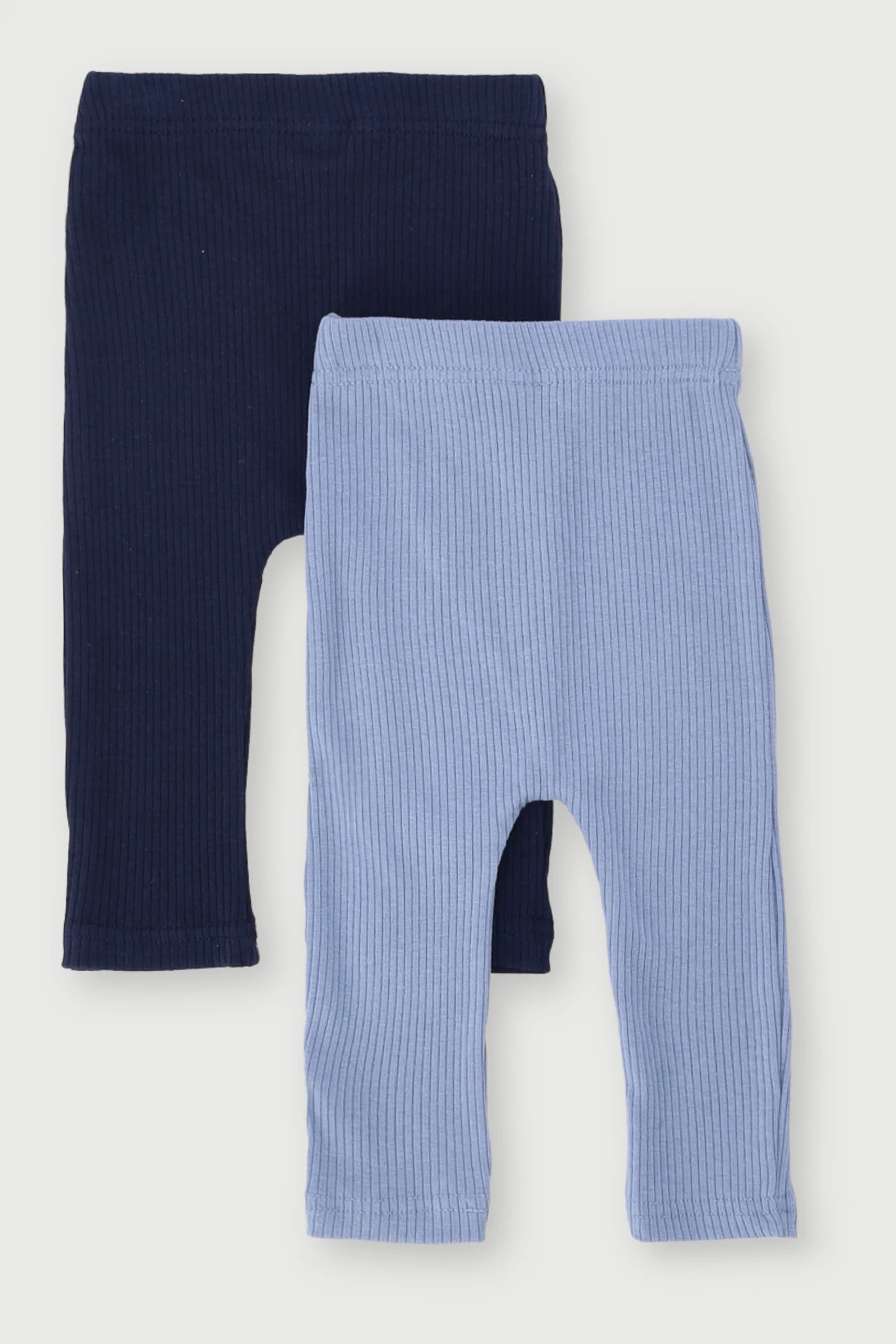 Baby Boys 2 Pack Ribbed Legging - Navy - Image 2