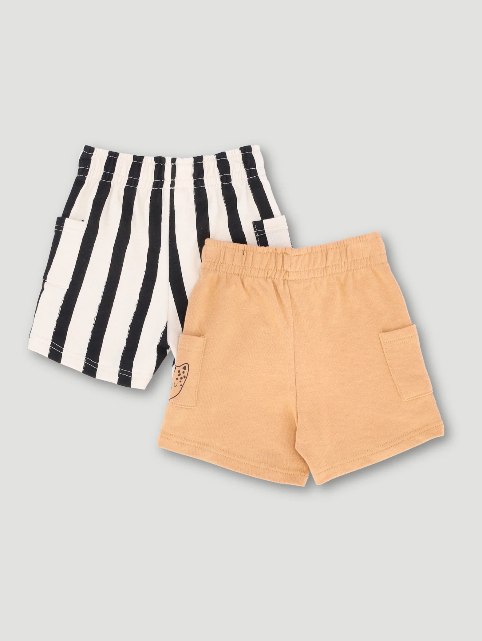 Baby Boys 2 Pack Safari Knit Short - Rust - Image 2