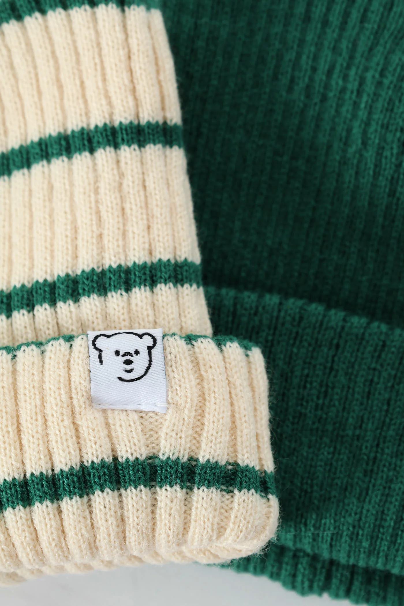 Baby Boys 2 Pack Stripe & Plain Beanie - Image 2