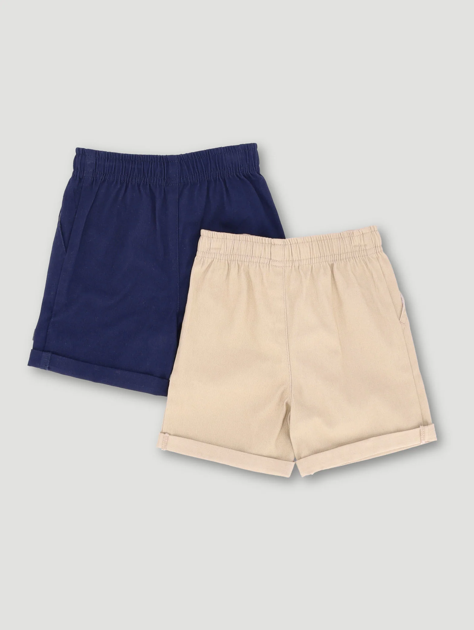 Baby Boys 2 Pack Twill Short - Dark Navy - Image 2