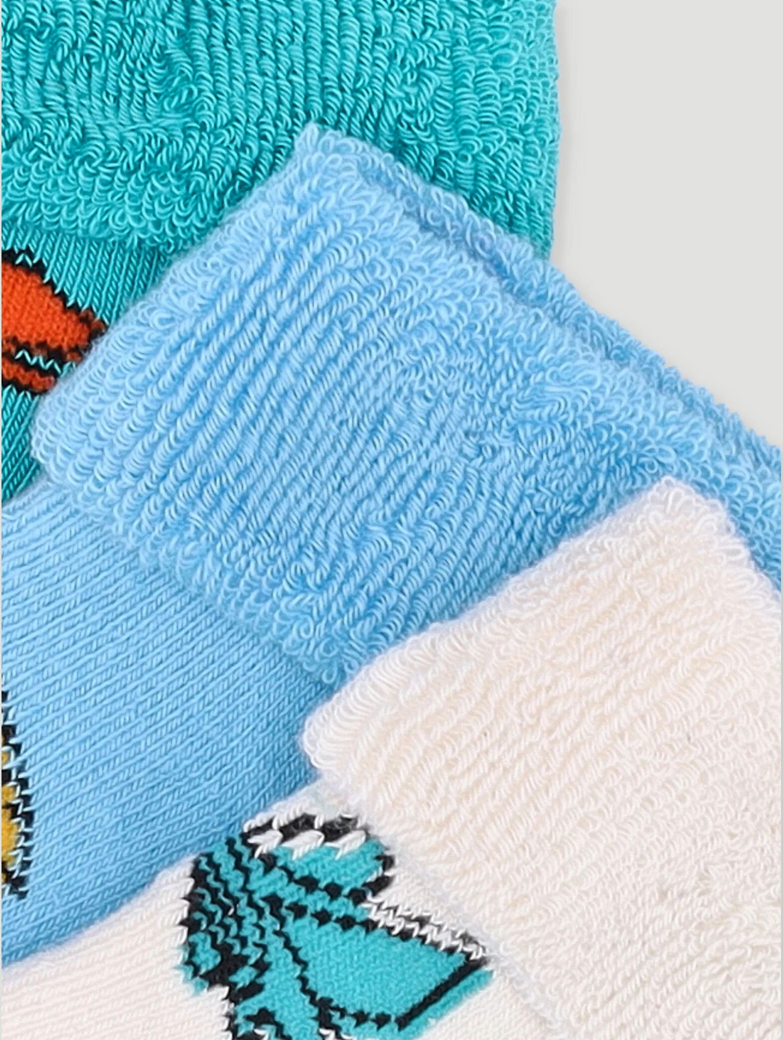 Baby Boys 3 Pack Dinos Towelling Socks - Cream - Image 2