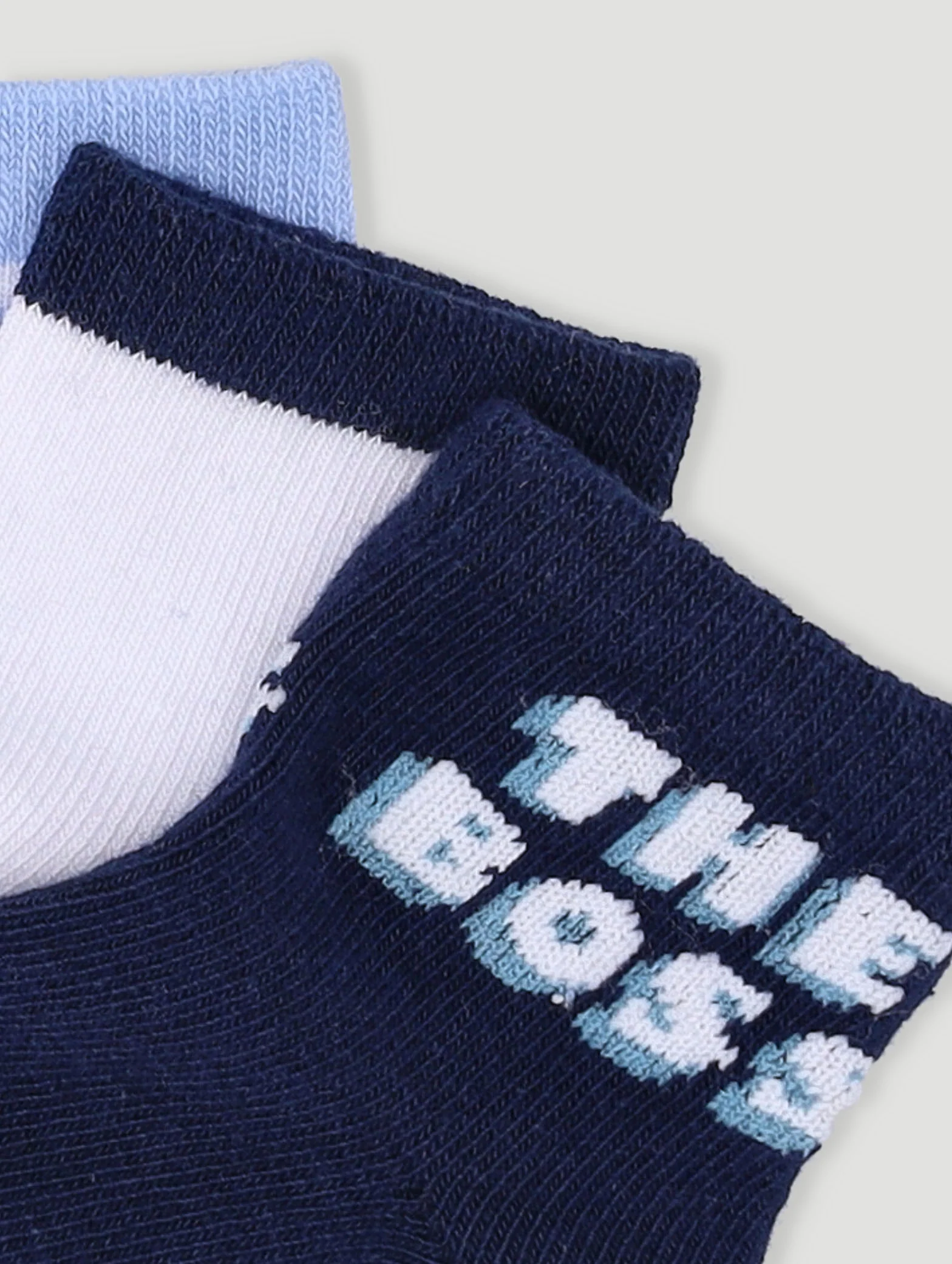 Baby Boys 3 Pack Im The Boss Towelling Socks - Dark Navy - Image 2