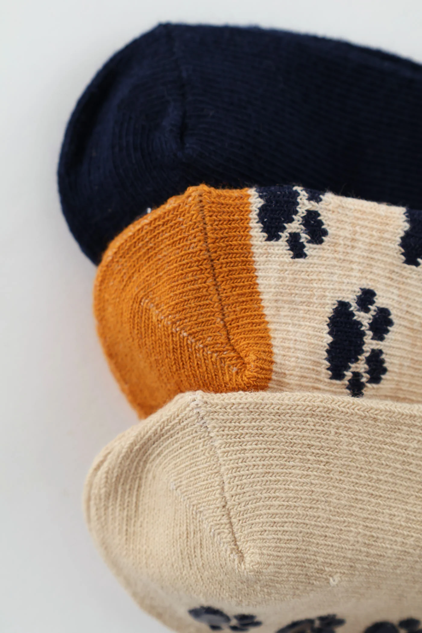 Baby Boys 3 Pack Puppy Cotton Socks - Tan - Image 2