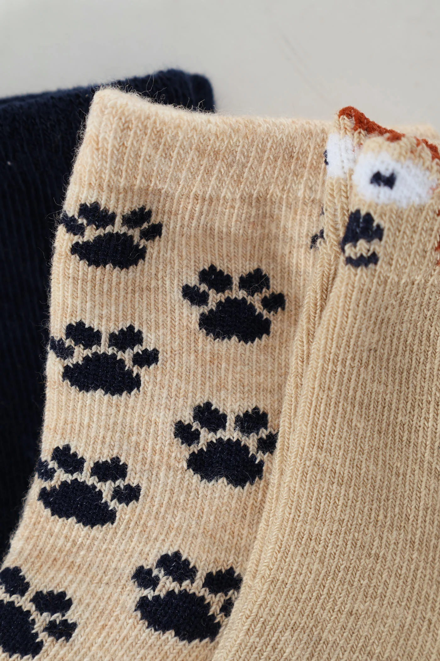 Baby Boys 3 Pack Puppy Cotton Socks - Tan - Image 3