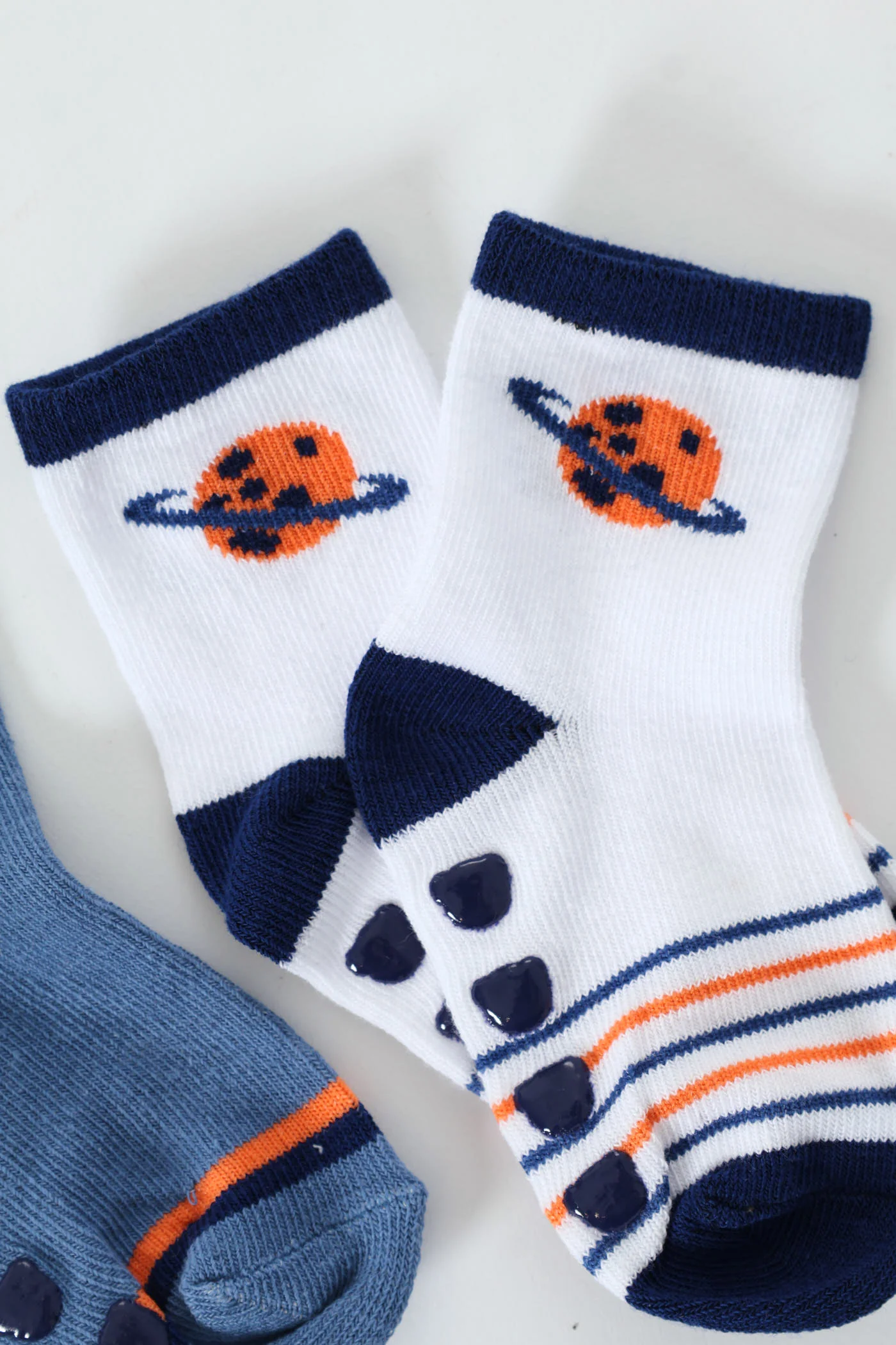 Baby Boys 3 Pack Space Cotton Socks - Dark Navy - Image 2