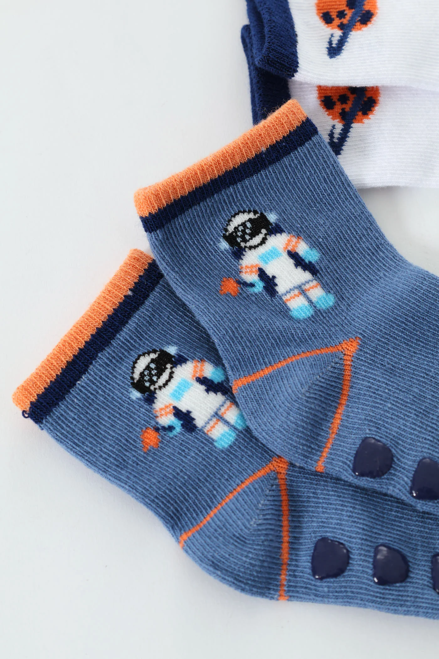 Baby Boys 3 Pack Space Cotton Socks - Dark Navy - Image 3