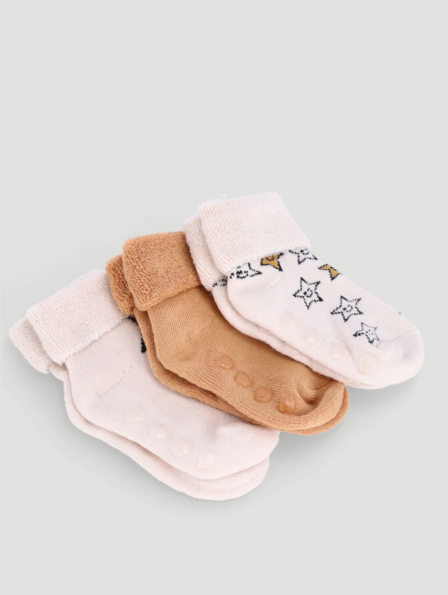 Baby Boys 3 Pack Stars Towelling Socks - Multi - Image 2