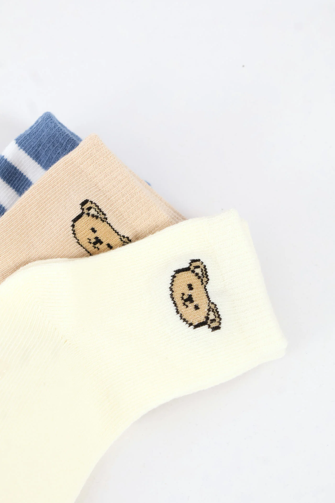 Baby Boys 3 Pack Stripe Cotton Socks - Image 2