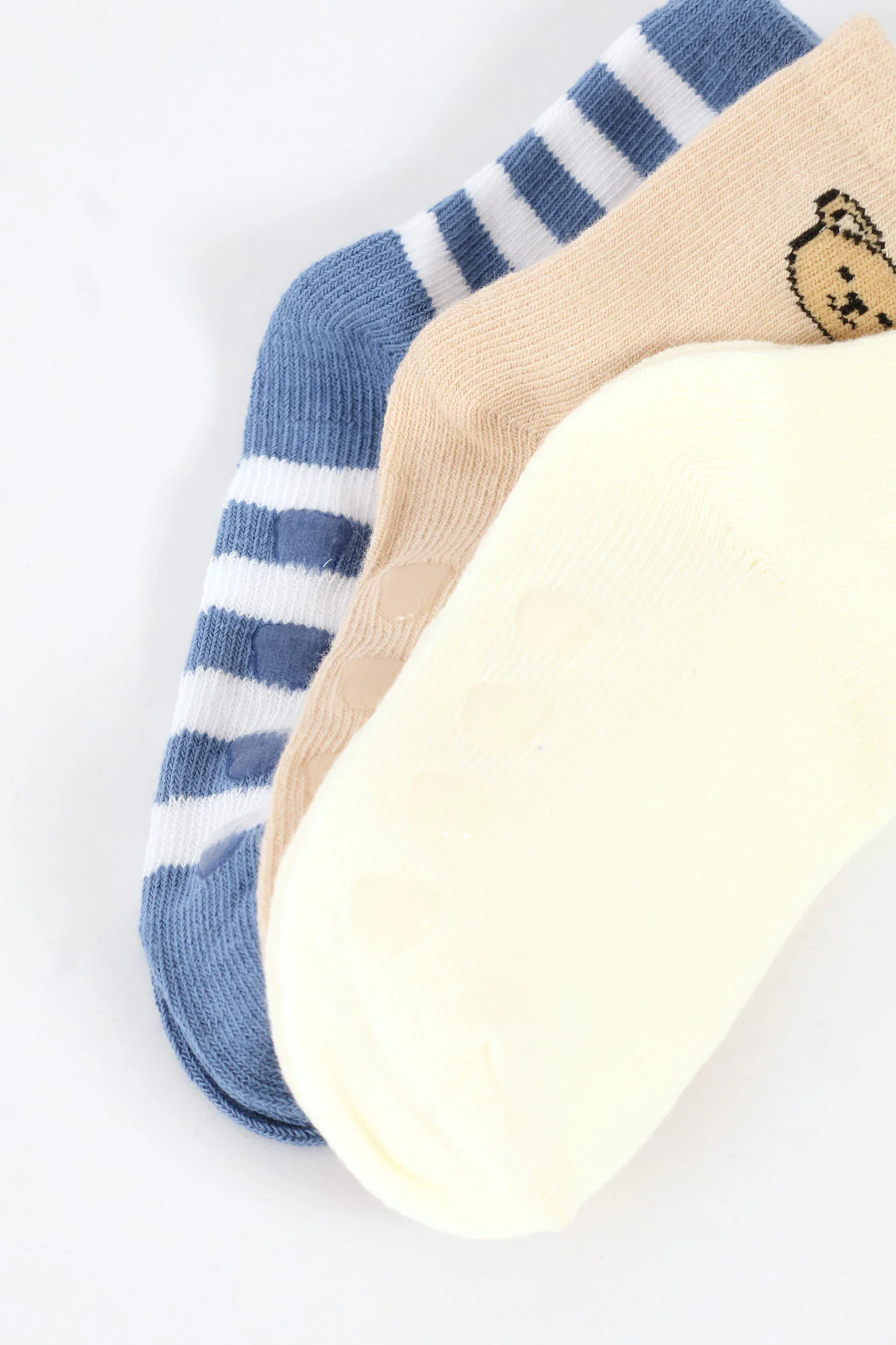 Baby Boys 3 Pack Stripe Cotton Socks - Image 3