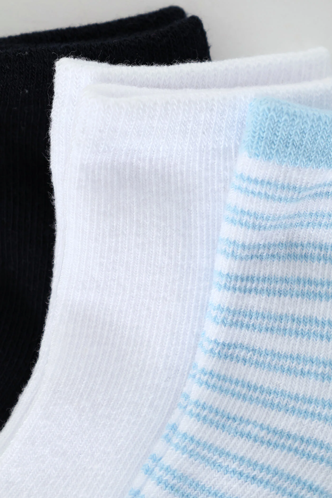 Baby Boys 3 Pack Stripes Cotton Socks - Multi - Image 2