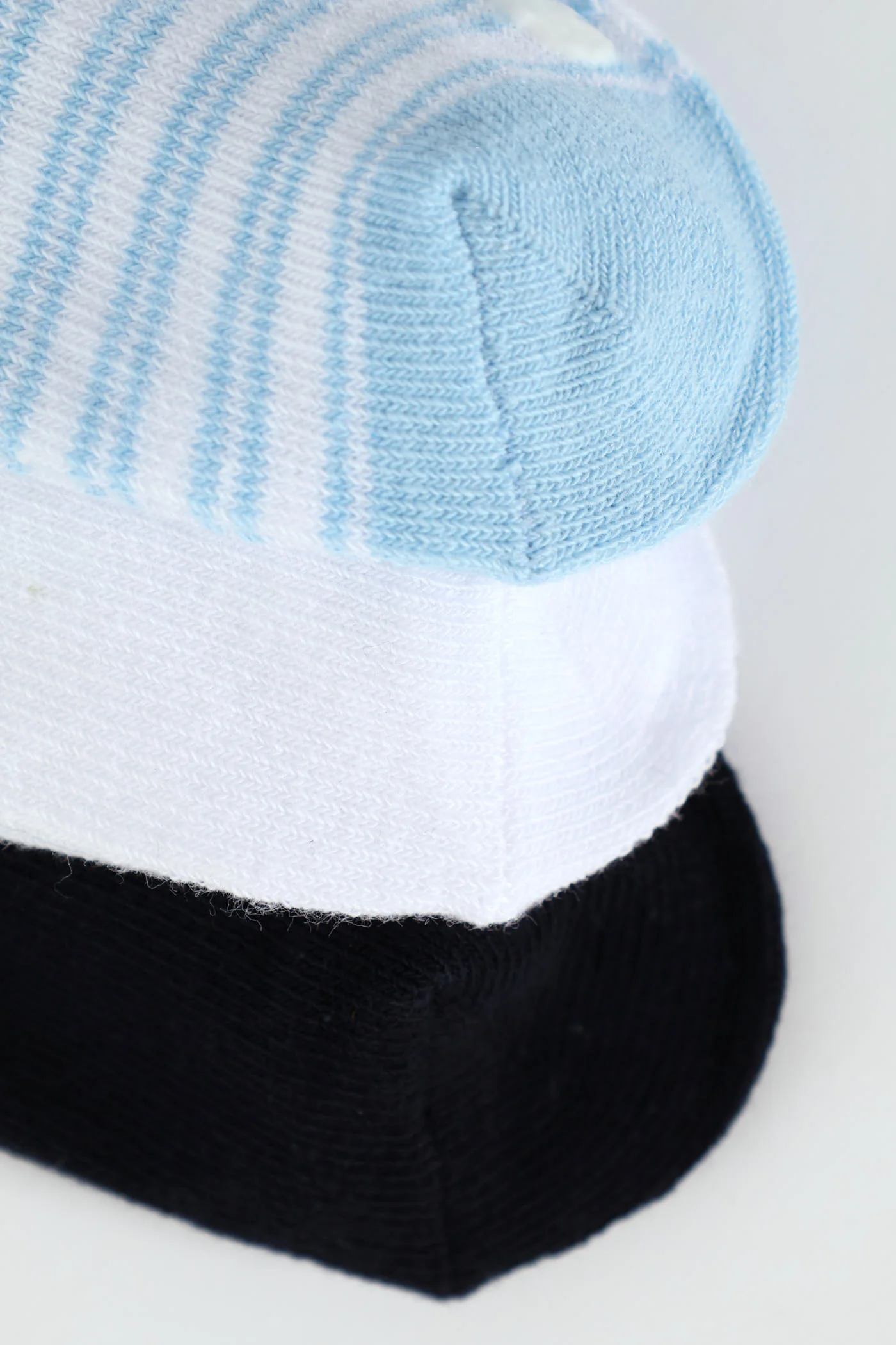 Baby Boys 3 Pack Stripes Cotton Socks - Multi - Image 3