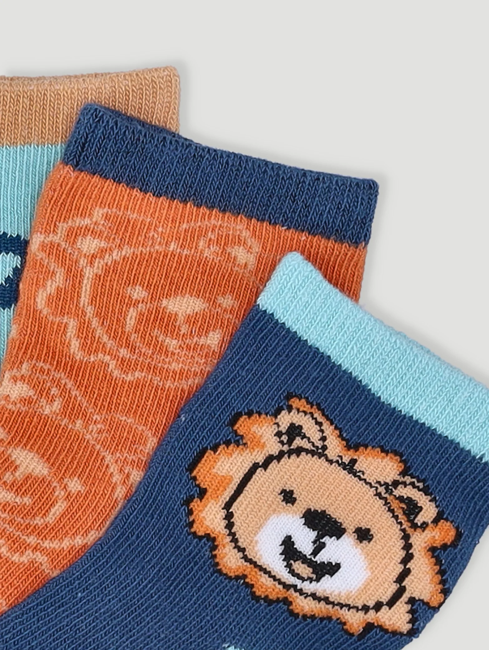 Baby Boys 3 Pack Wild About Dad Socks - Blue - Image 2