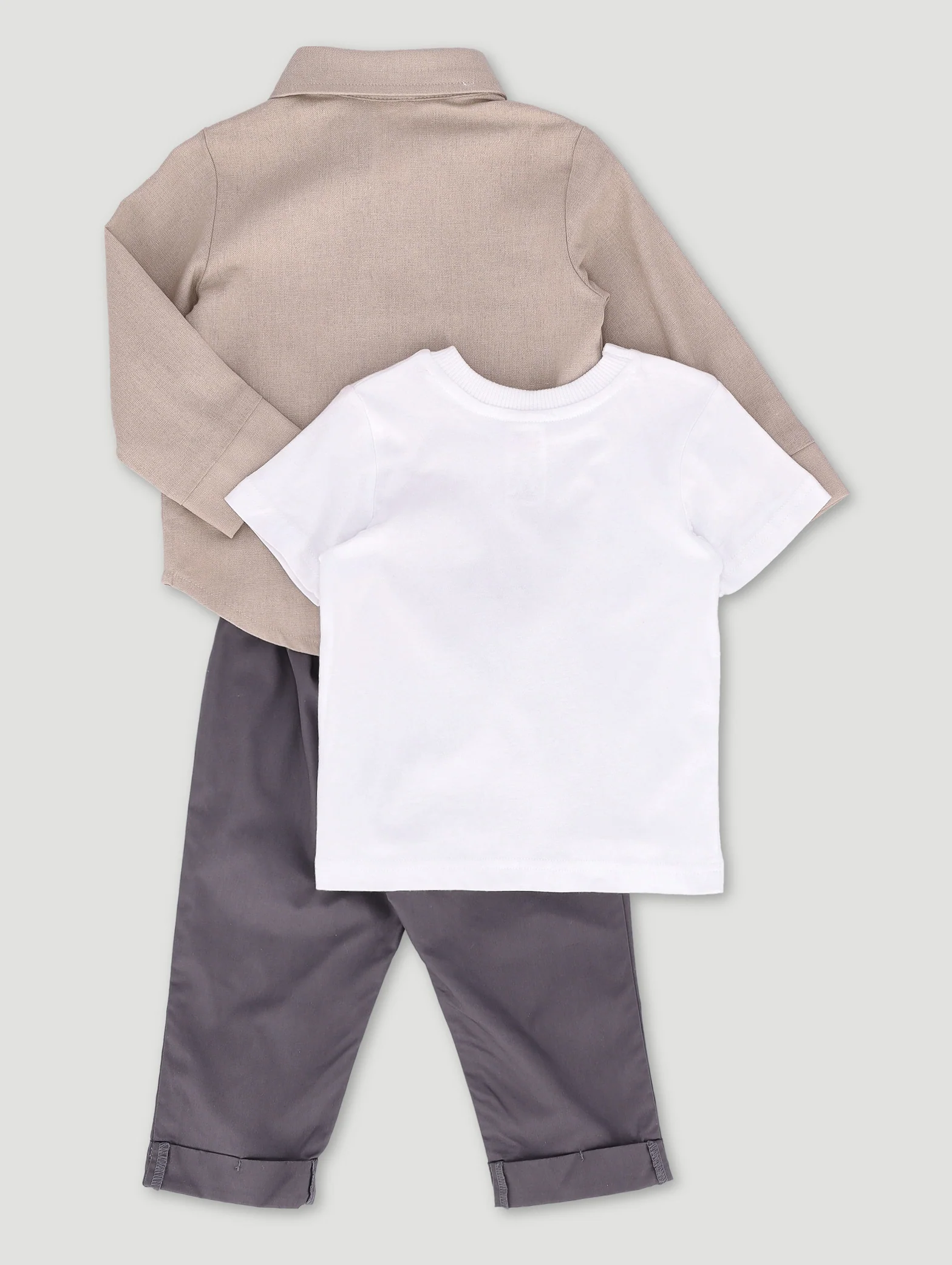 Baby Boys 3 Piece Cotton Set - Multi - Image 2