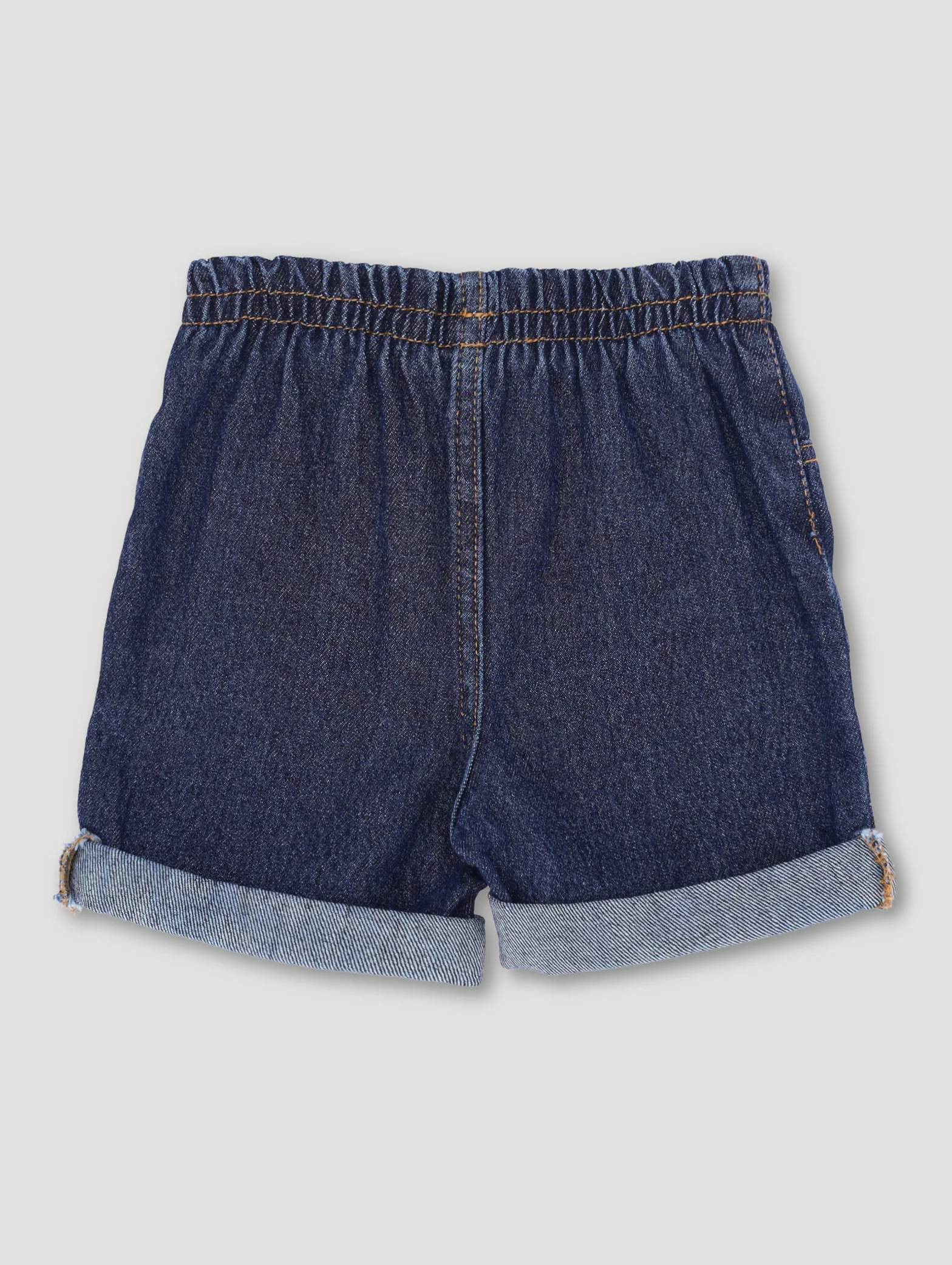 Baby Boys Acid Wash Denim Short - Blue - Image 2