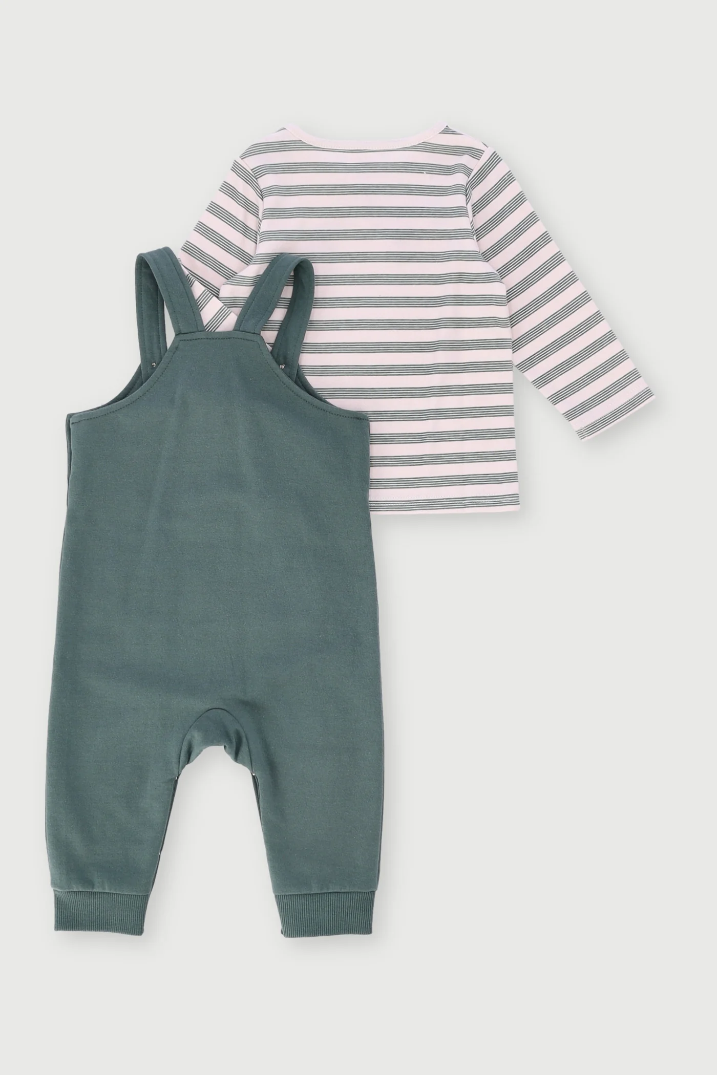 Baby Boys Awesome Like My Dad Dungaree Set - Fatigue - Image 2