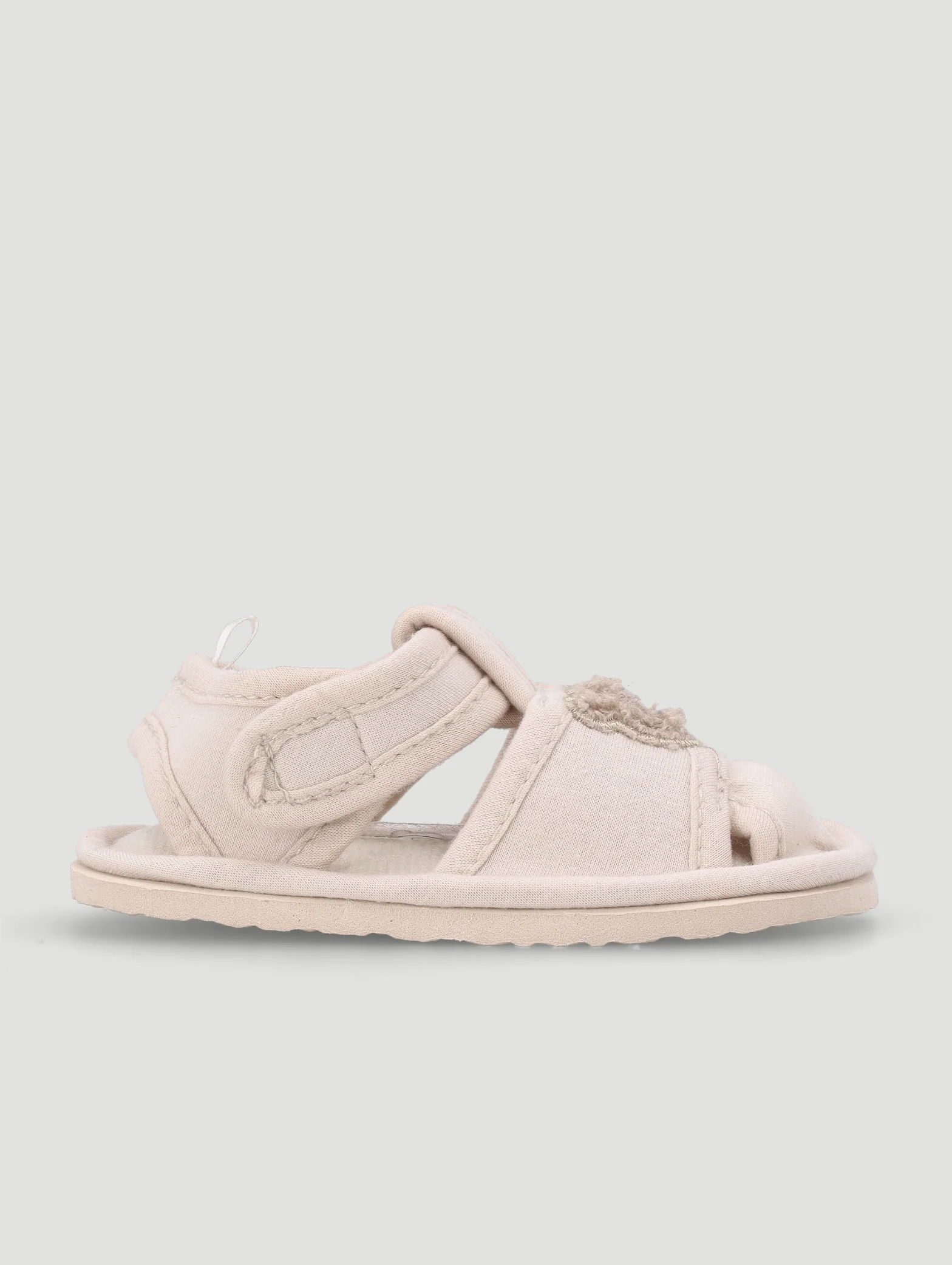Baby Boys Bear Open Toe Slipper - Stone - Image 3