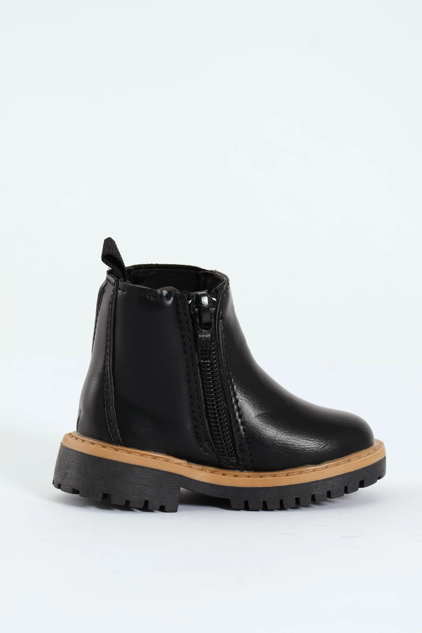 Baby Boys Boot With Zip - Black - Image 3