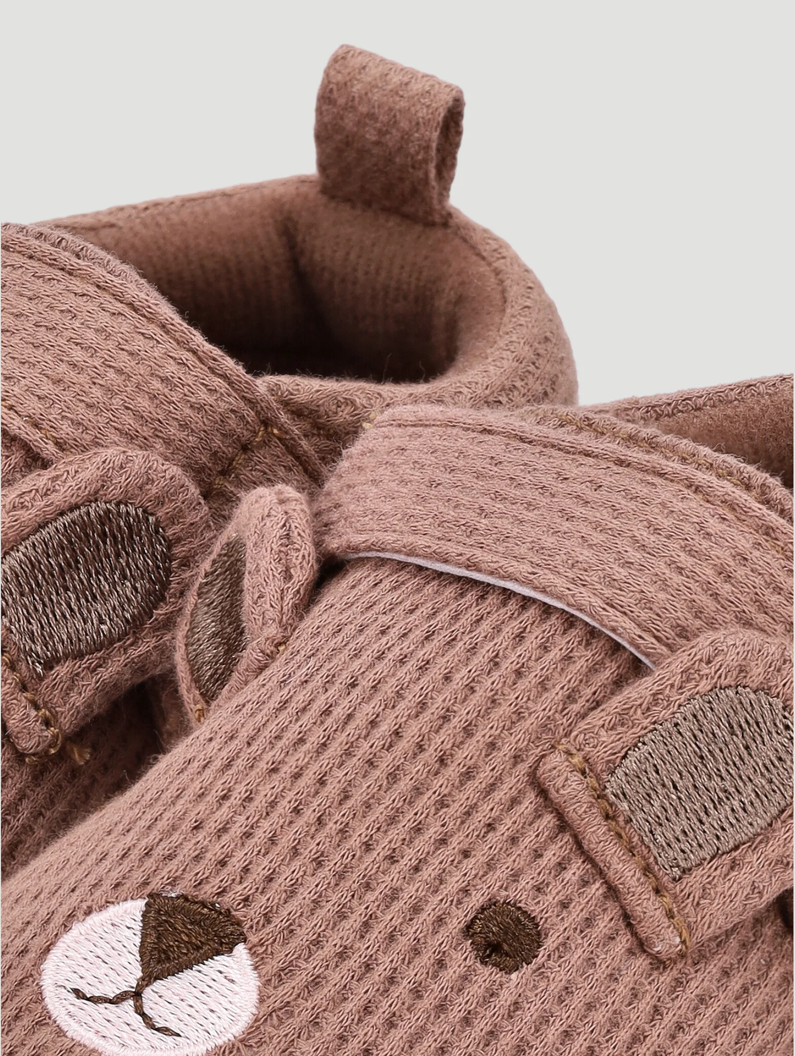 Baby Boys Brown Bear Slipper - Brown - Image 2