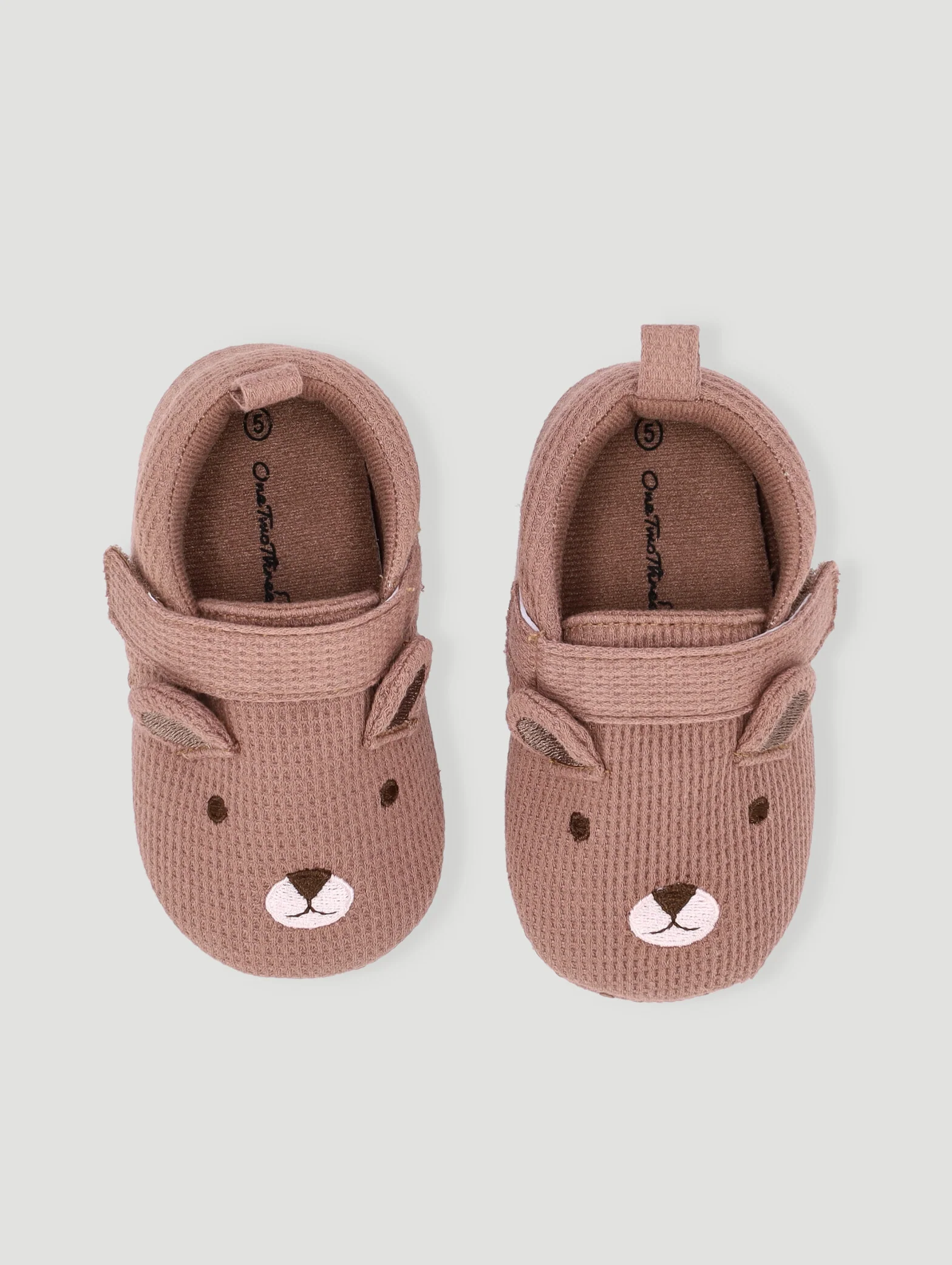 Baby Boys Brown Bear Slipper - Brown - Image 3