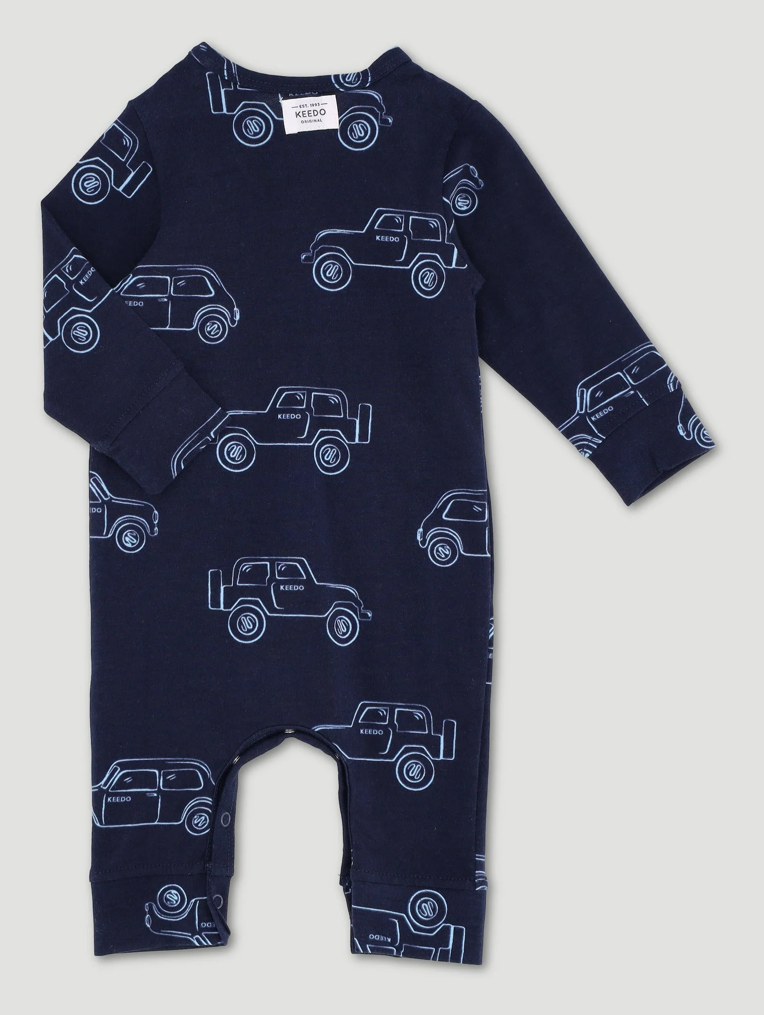 Keedo Baby Boys Cars Printed Babygrow - Image 2