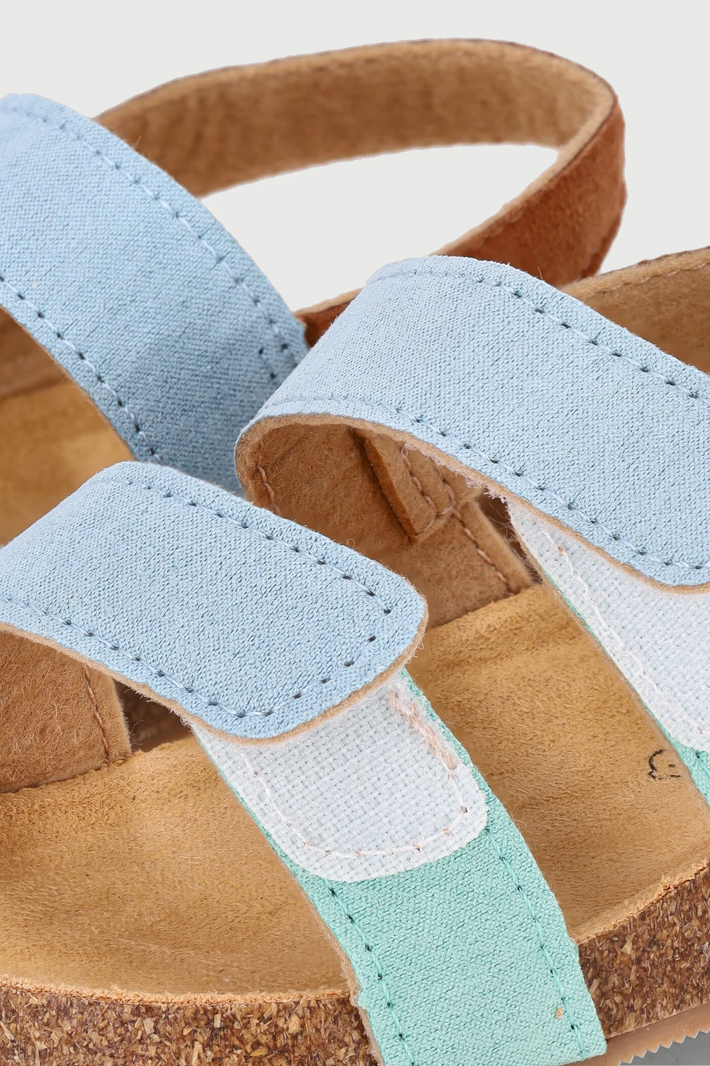 Baby Boys Colour Block Cork Sandal - Blue - Image 2