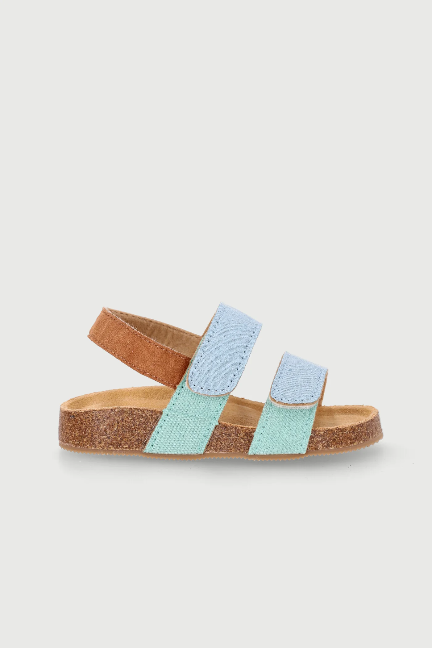 Baby Boys Colour Block Cork Sandal - Blue - Image 3