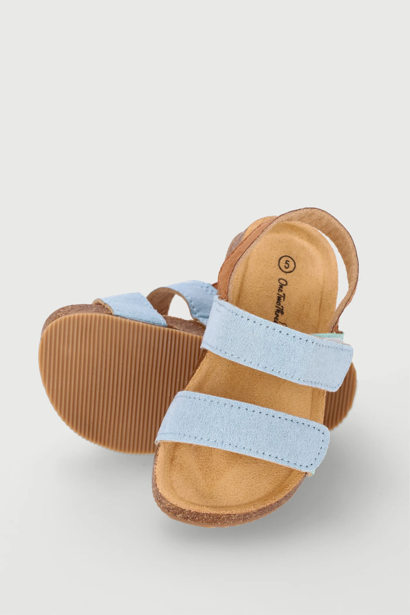 Baby Boys Colour Block Cork Sandal - Blue - Image 4