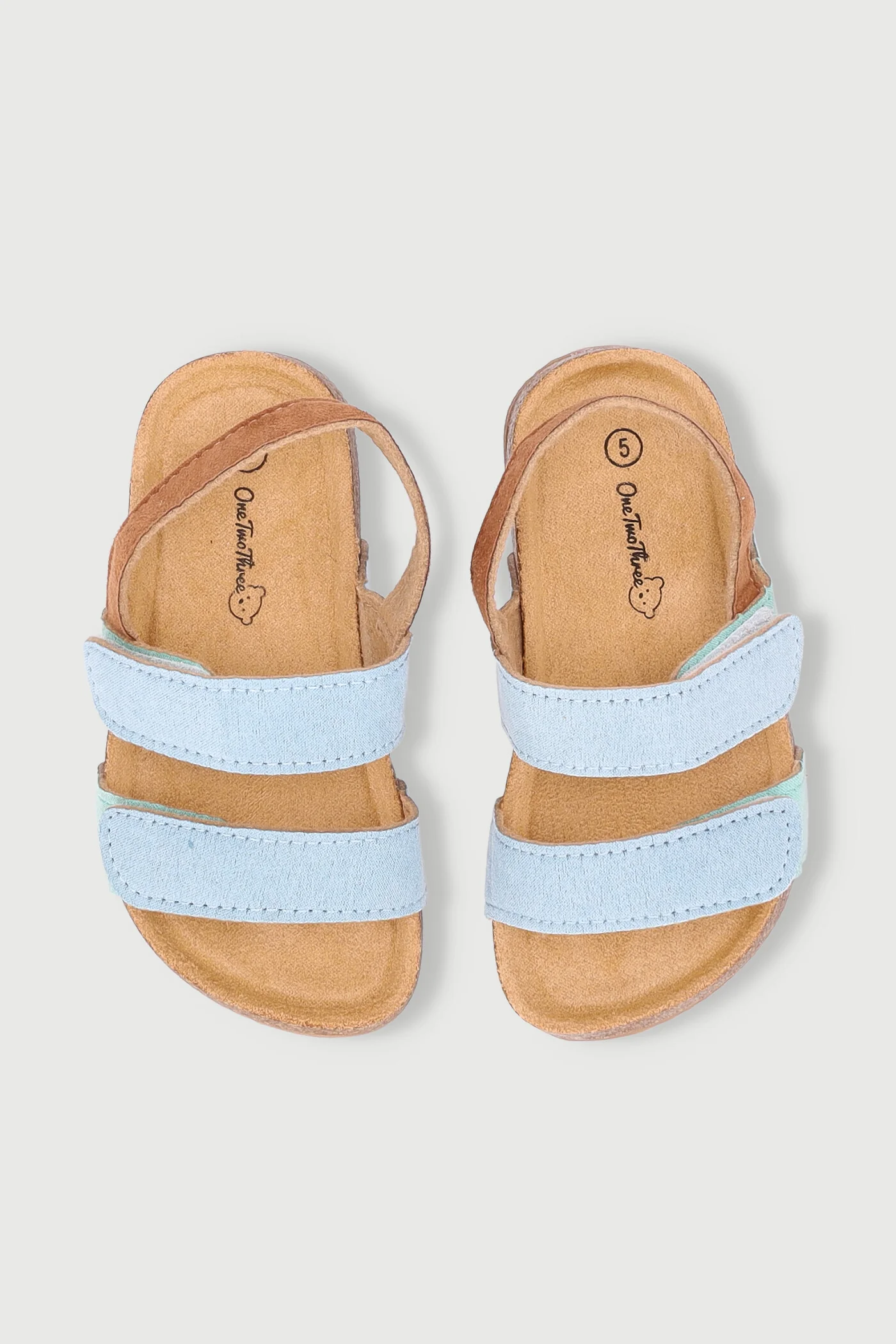 Baby Boys Colour Block Cork Sandal - Blue - Image 6