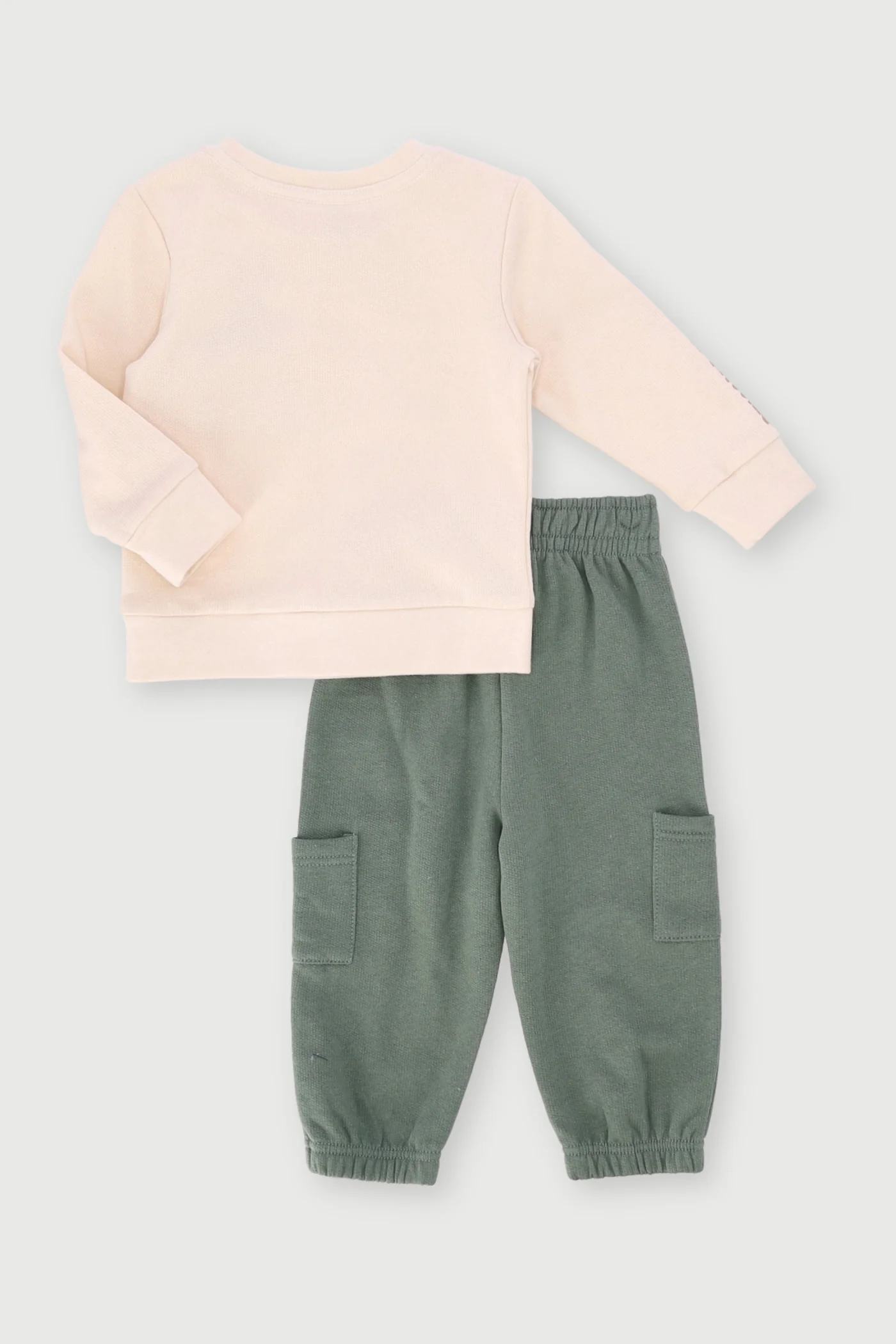 Baby Boys Colourblock Crew Tracksuit - Seaweed Green - Image 3