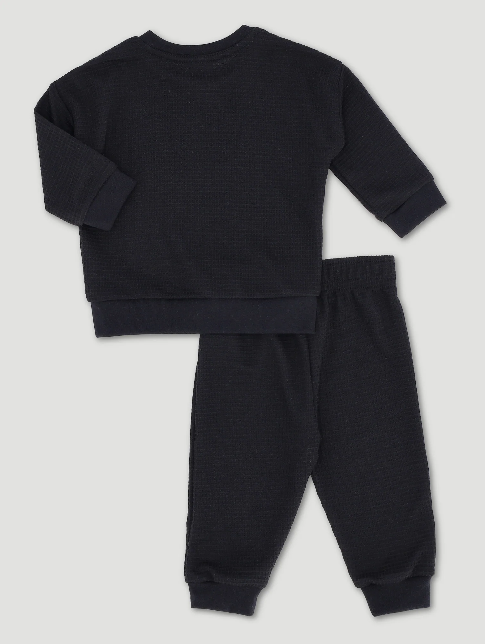 Baby Boys Cut & Sew Embroidered Set - Black - Image 2