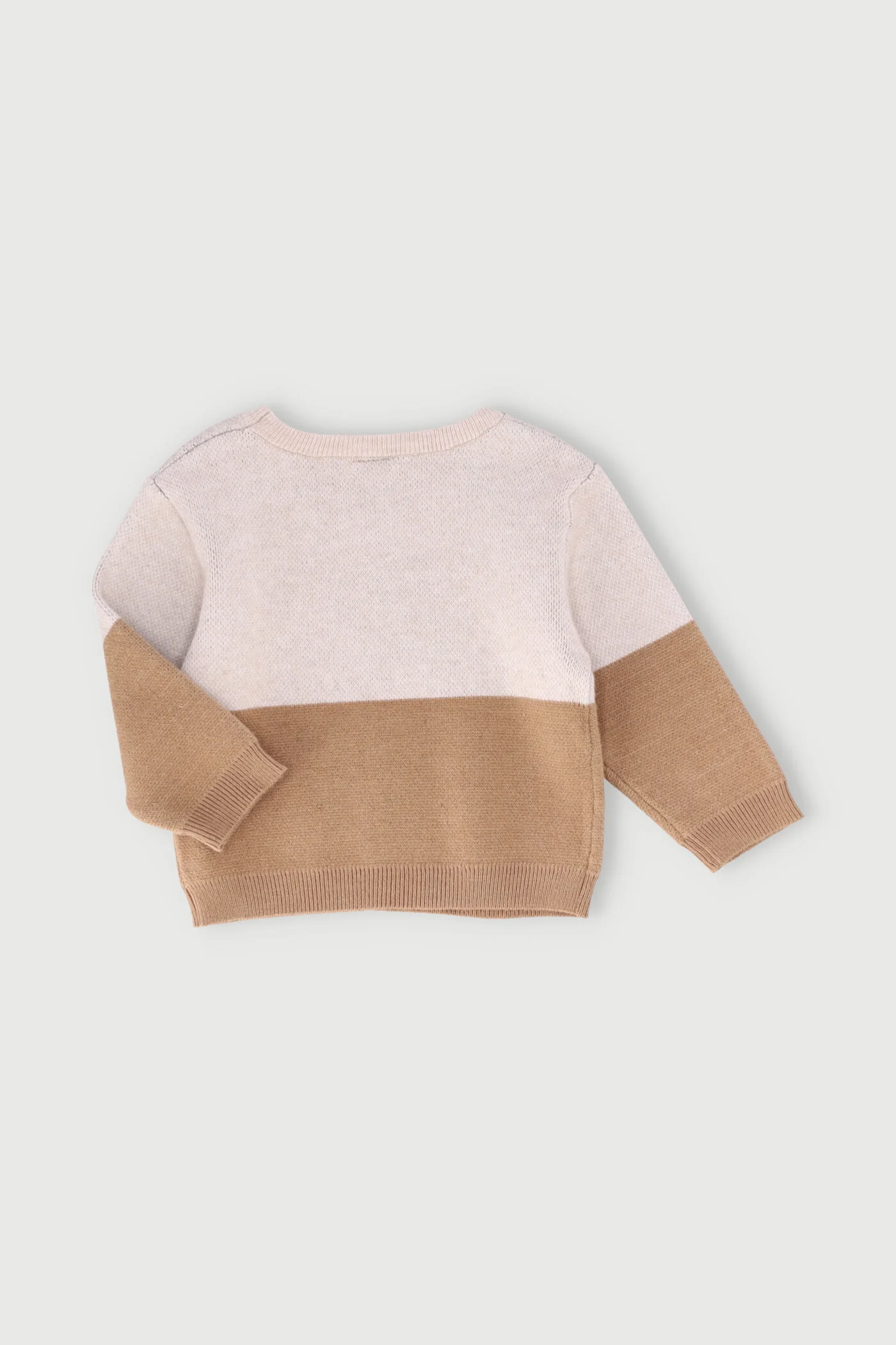 Baby Boys Dino Placement Pullover - Stone - Image 2