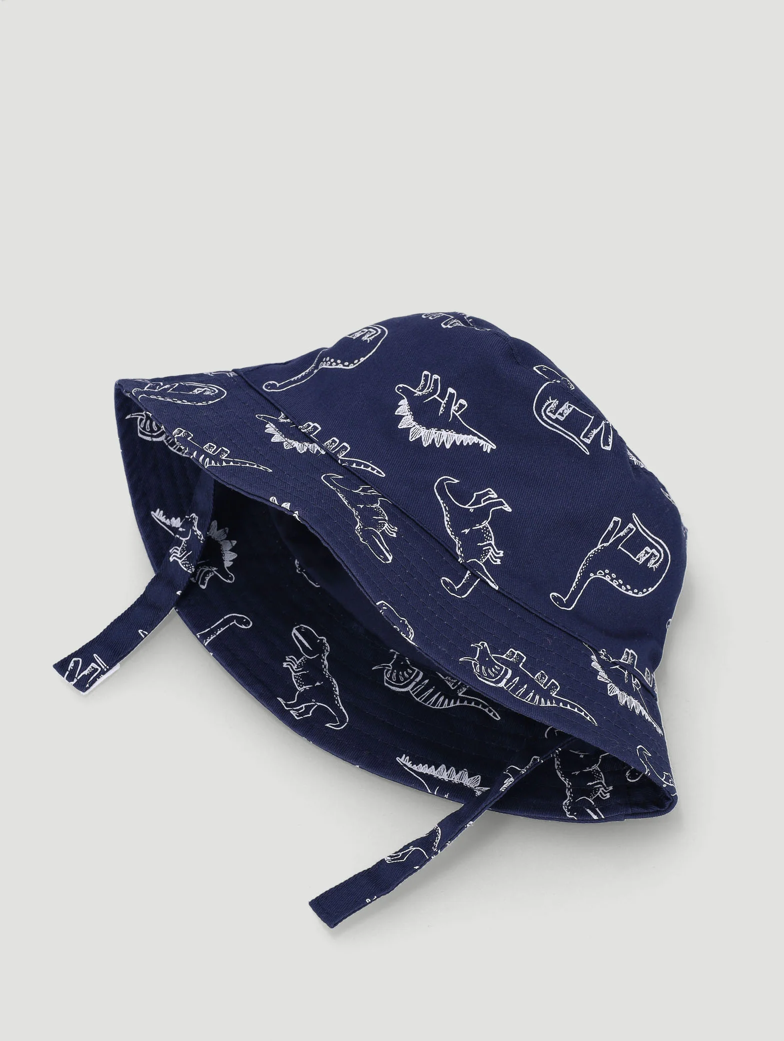 Baby Boys Dino Print Bucket Hat - Navy - Image 2