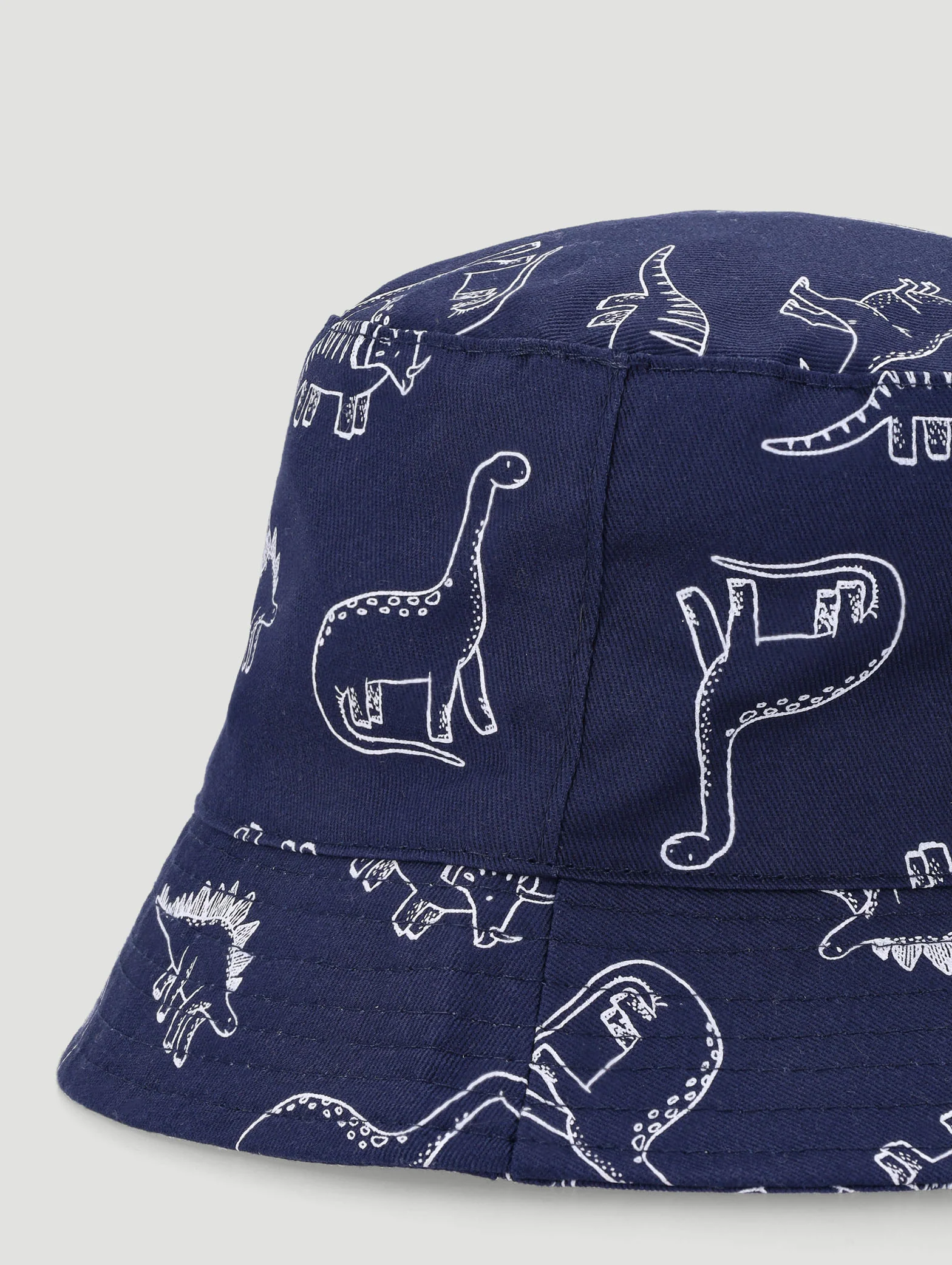 Baby Boys Dino Print Bucket Hat - Navy - Image 3
