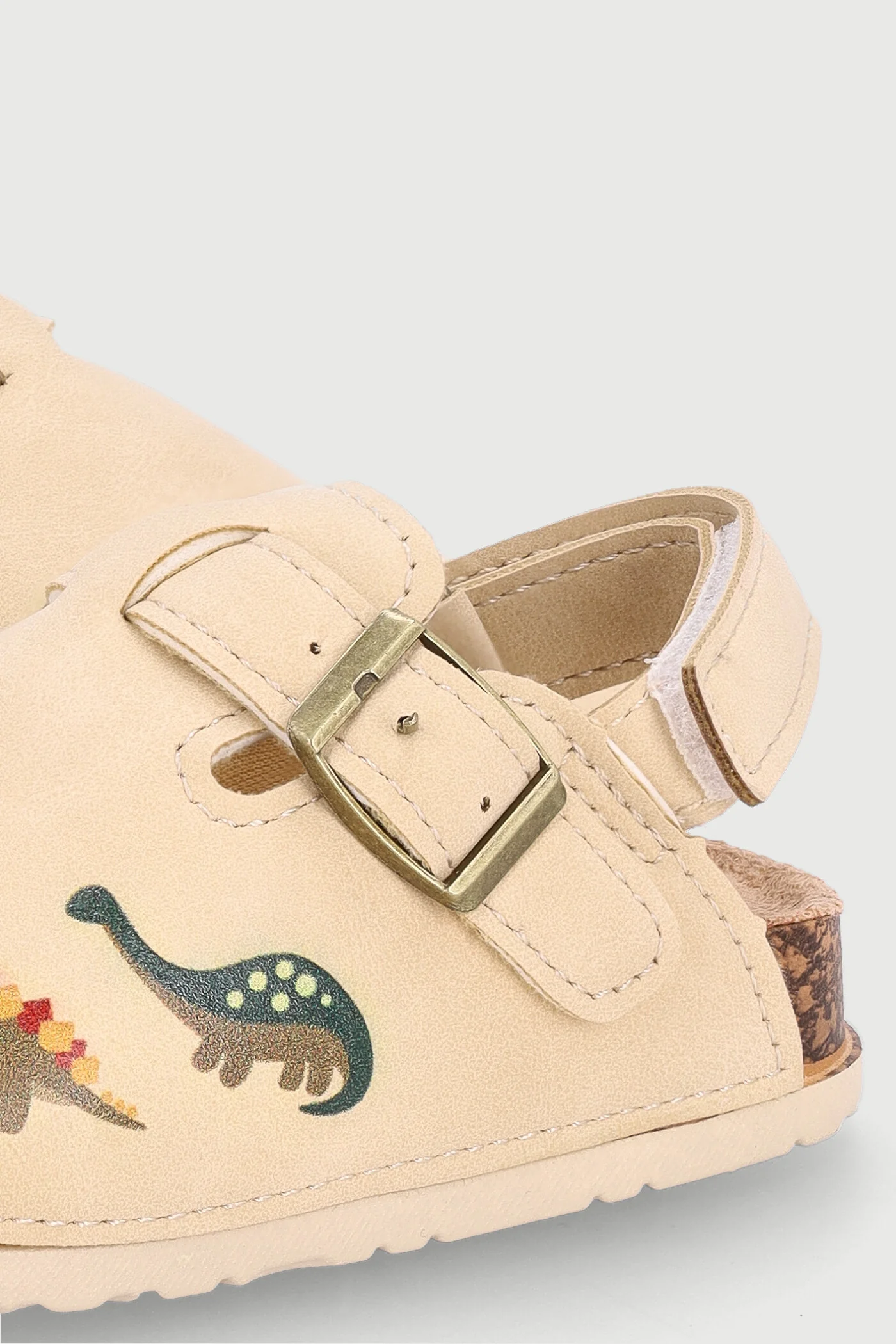 Baby Boys Dino Print Clog - Stone - Image 2