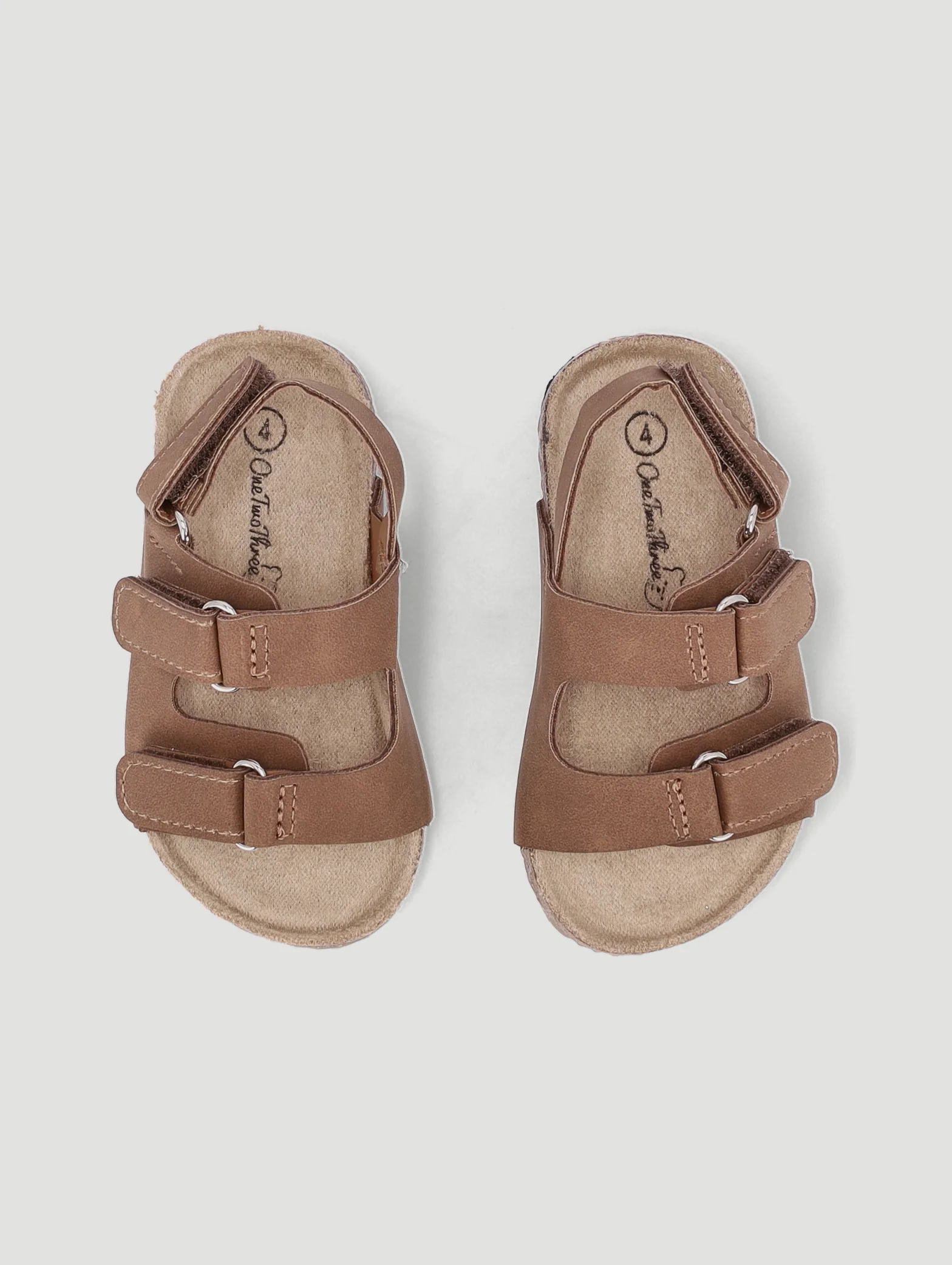 Baby Boys Double Buckle Sandal - Tan - Image 4