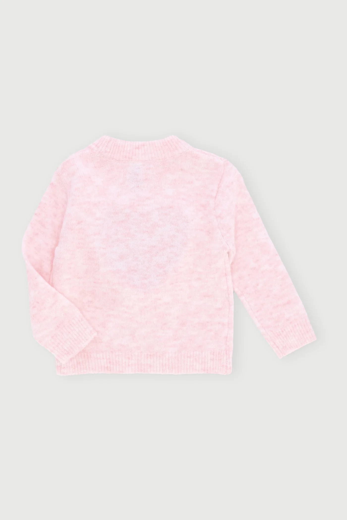 Baby Girls Heart Sparkles Knitwear Pullover - Dusty Pink - Image 2