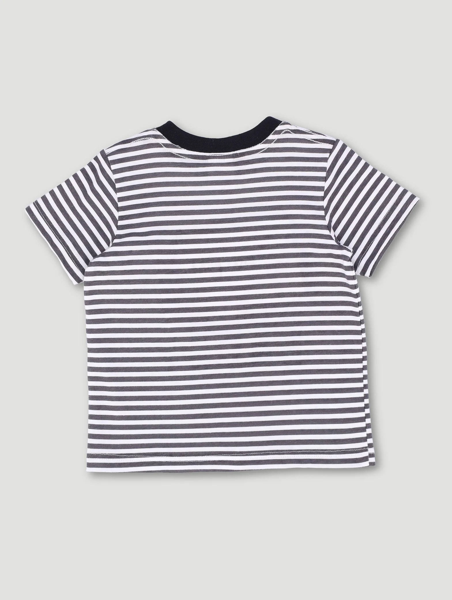 Baby Boys I Love You Daddy Stripes Tee - Charcoal - Image 2