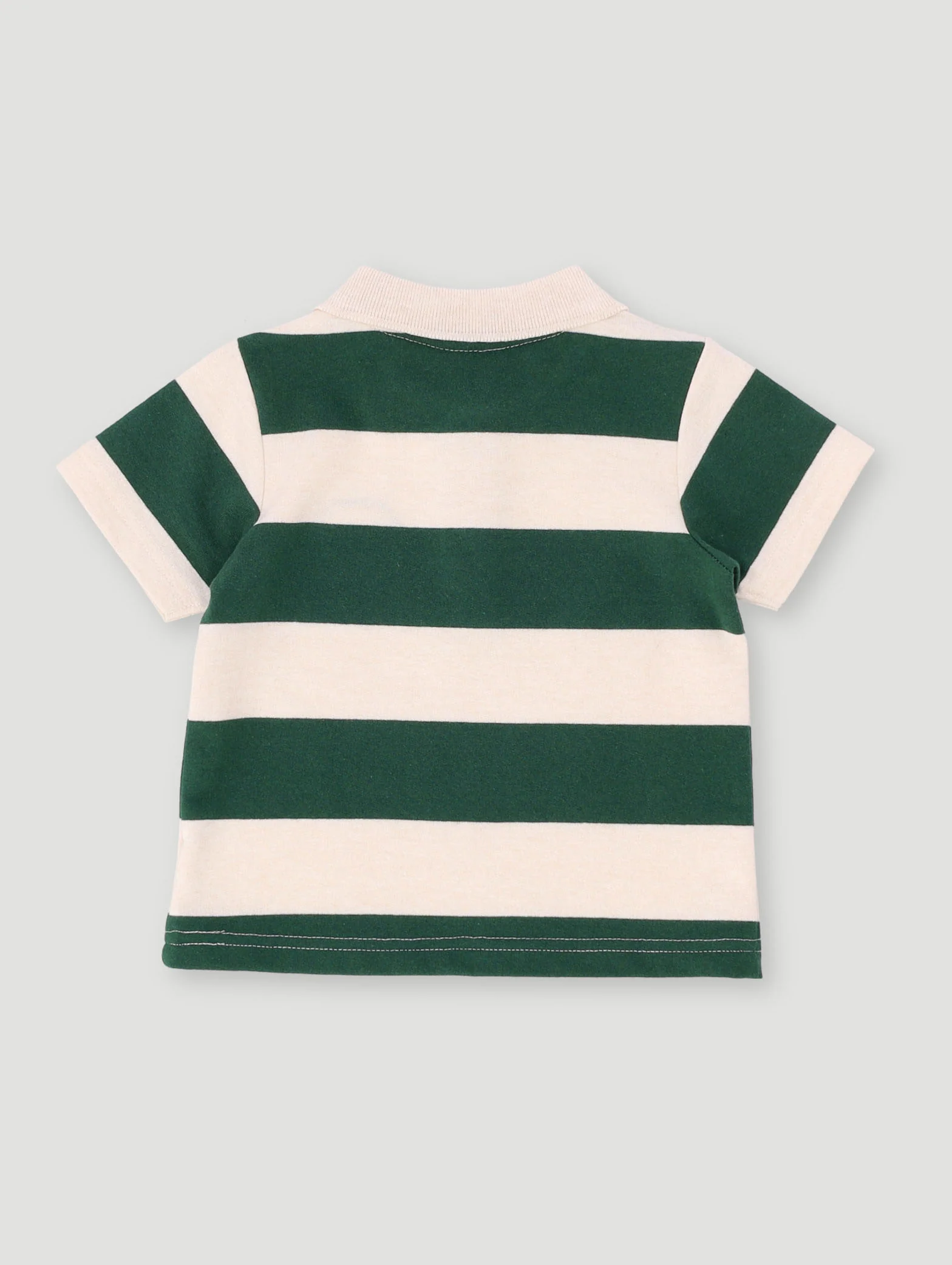 Baby Boys Jersey Short Sleeve Stripe Golfer - Multi - Image 2