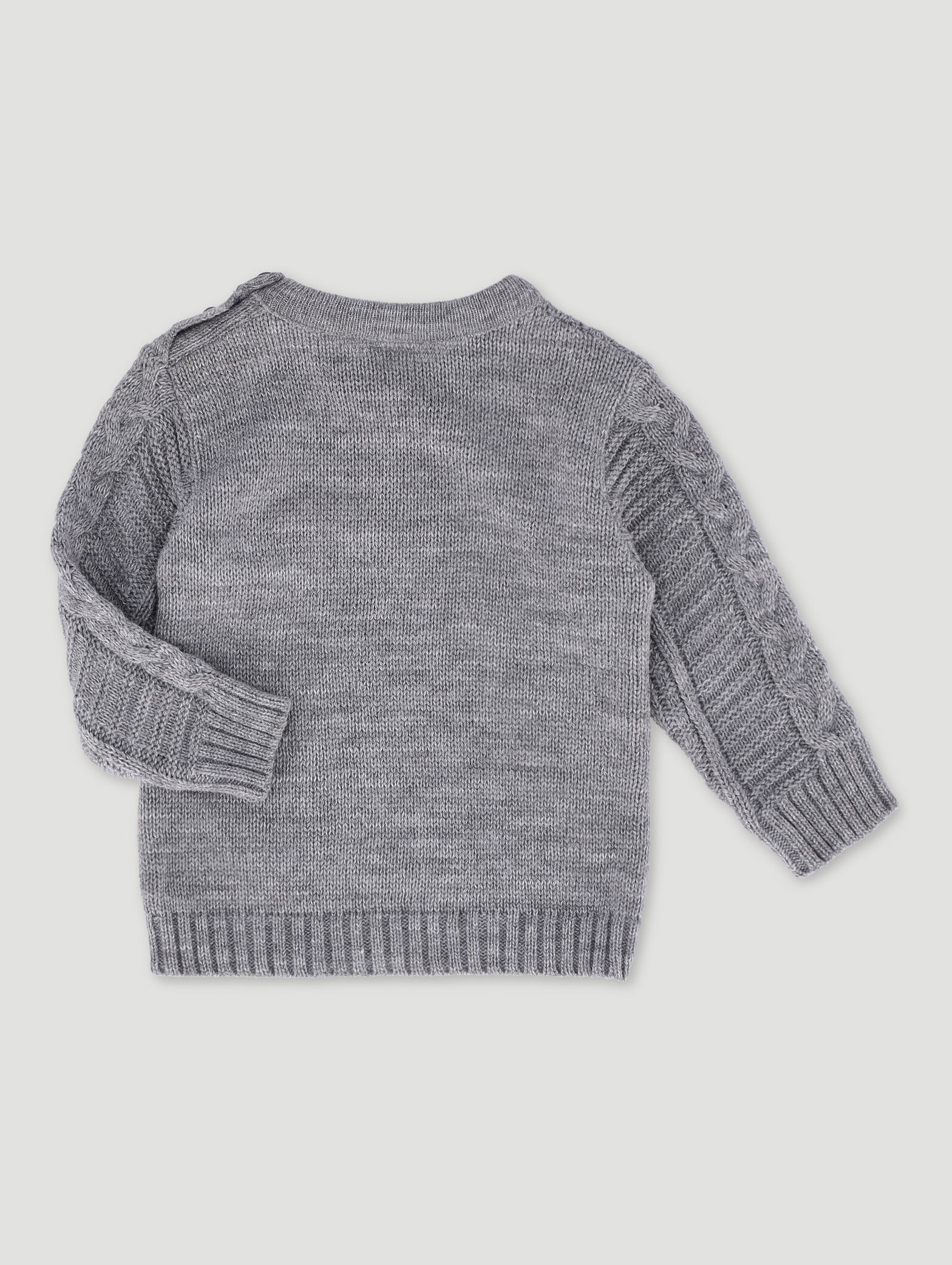 Baby Boys Knit Pullover - Grey - Image 2