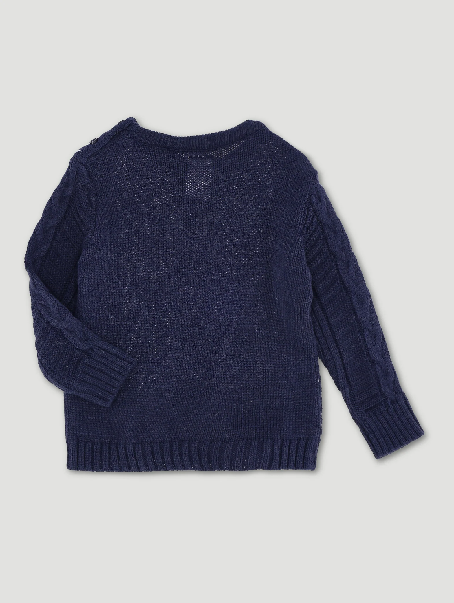 Baby Boys Knit Pullover - Navy - Image 2