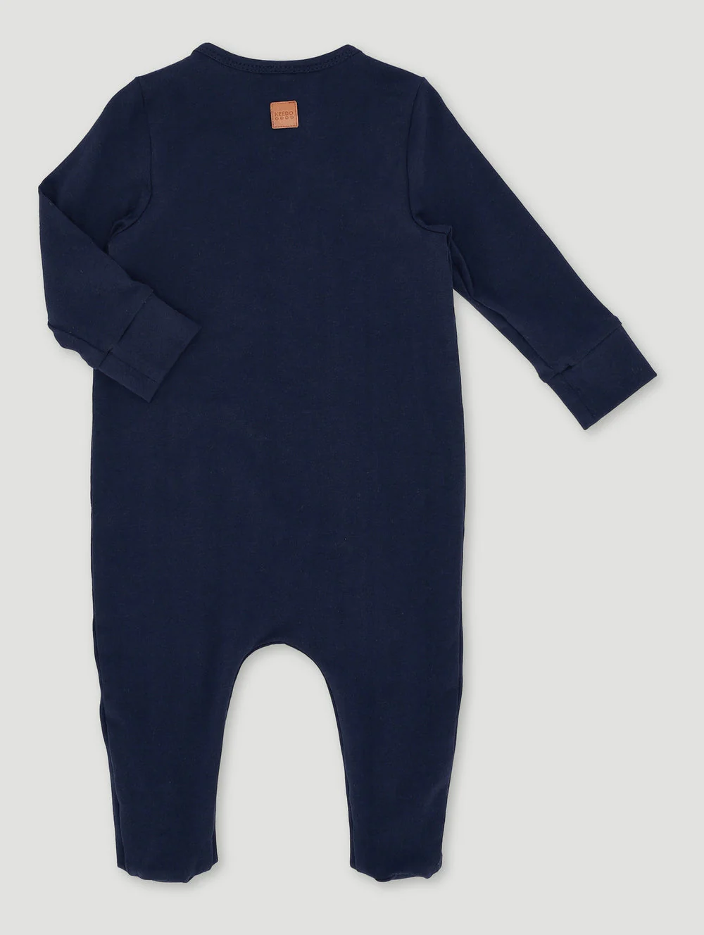Keedo Baby Boys Long Sleeve Embroidered Sleepsuit - Navy - Image 2