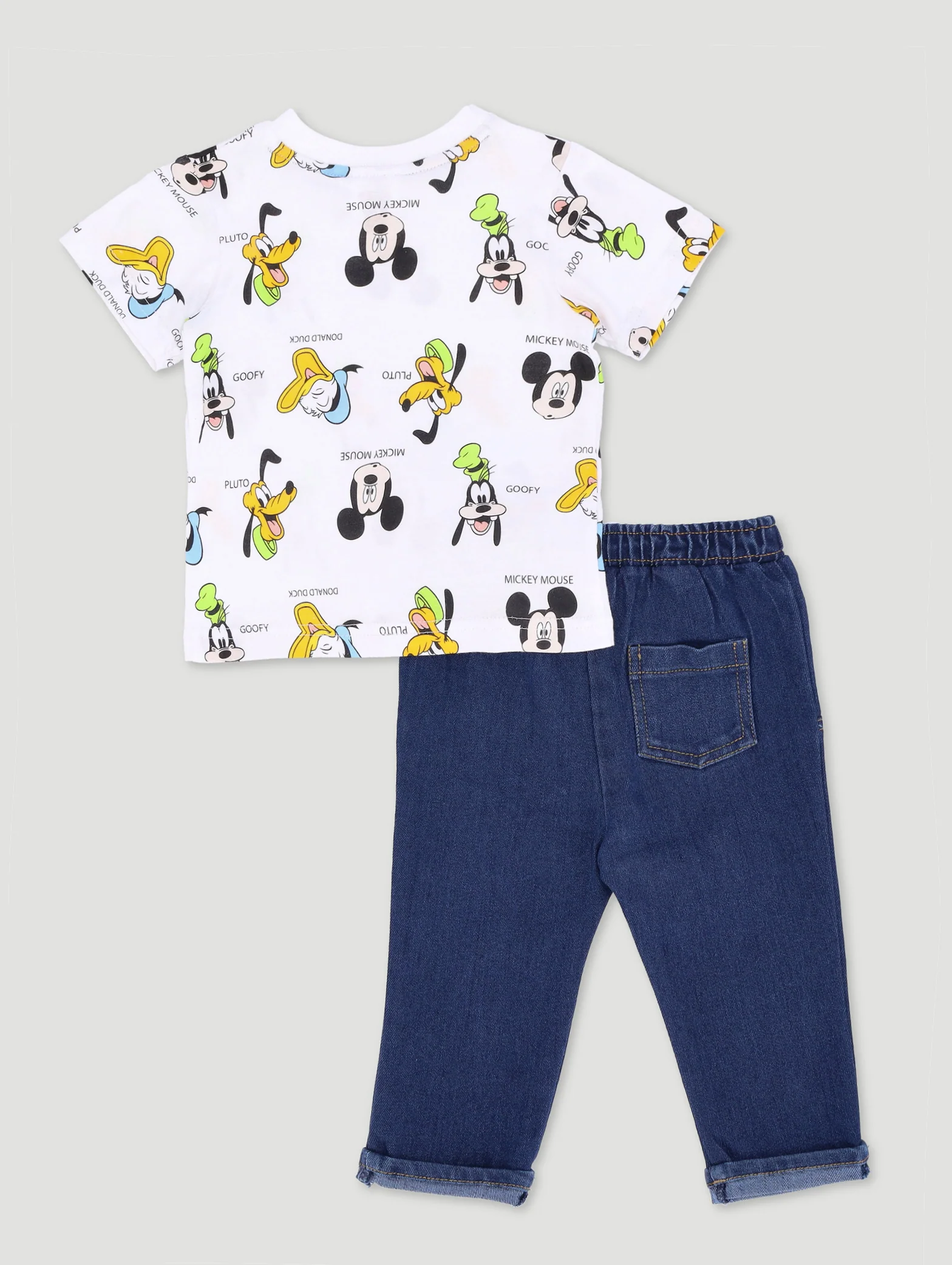 Baby Boys Mickey Mouse Tee And Denim Set - Multi - Image 2