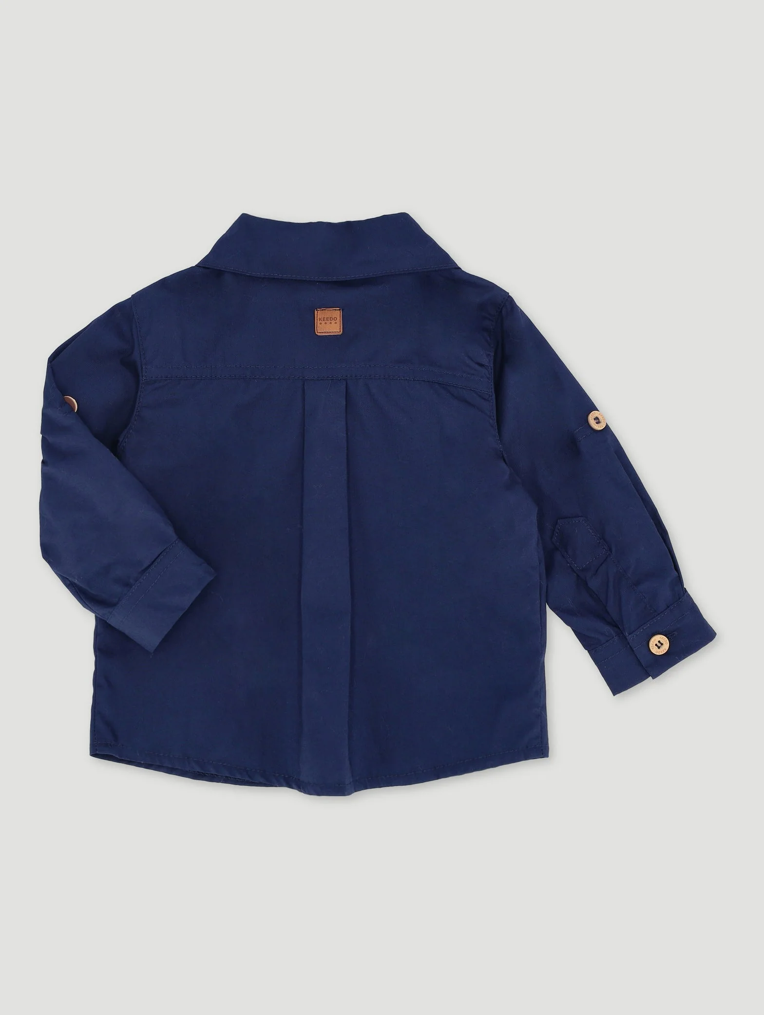 Keedo Baby Boys Navy Formal Poplin Shirt - Image 2