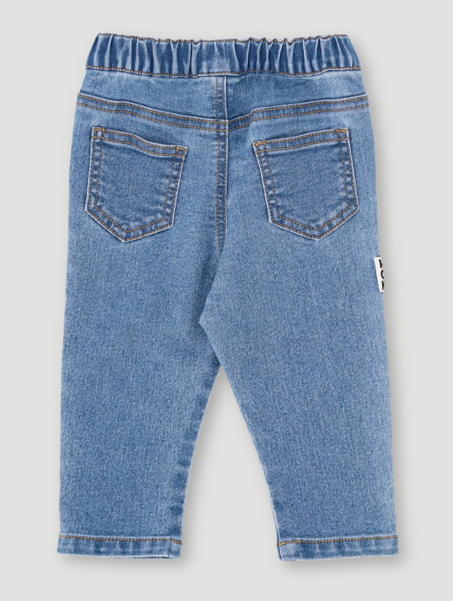 Baby Boys Plain Woven Badge Denim - Denim - Image 2
