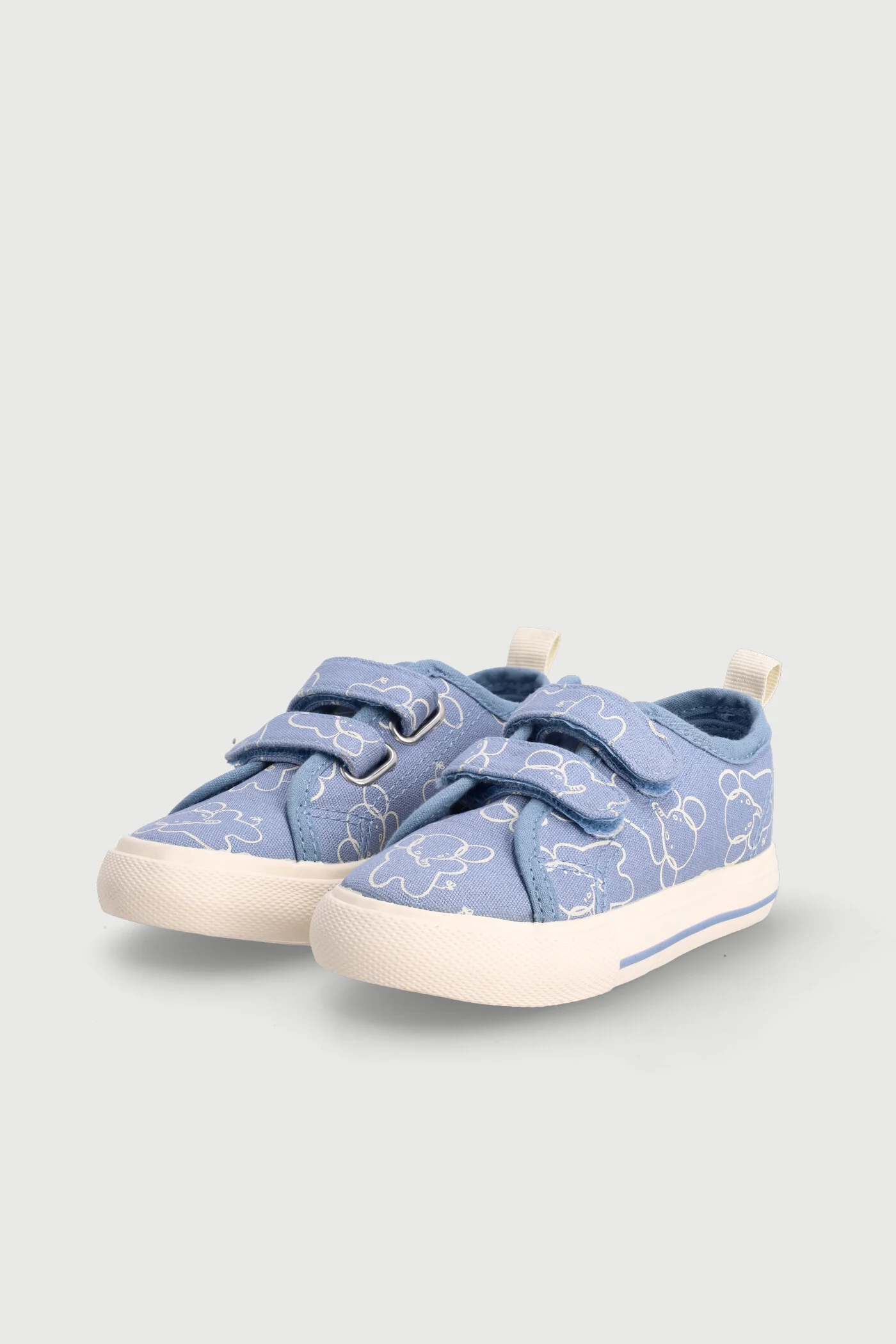 Baby Boys Printed Canvas Sneakers - Blue - Image 4