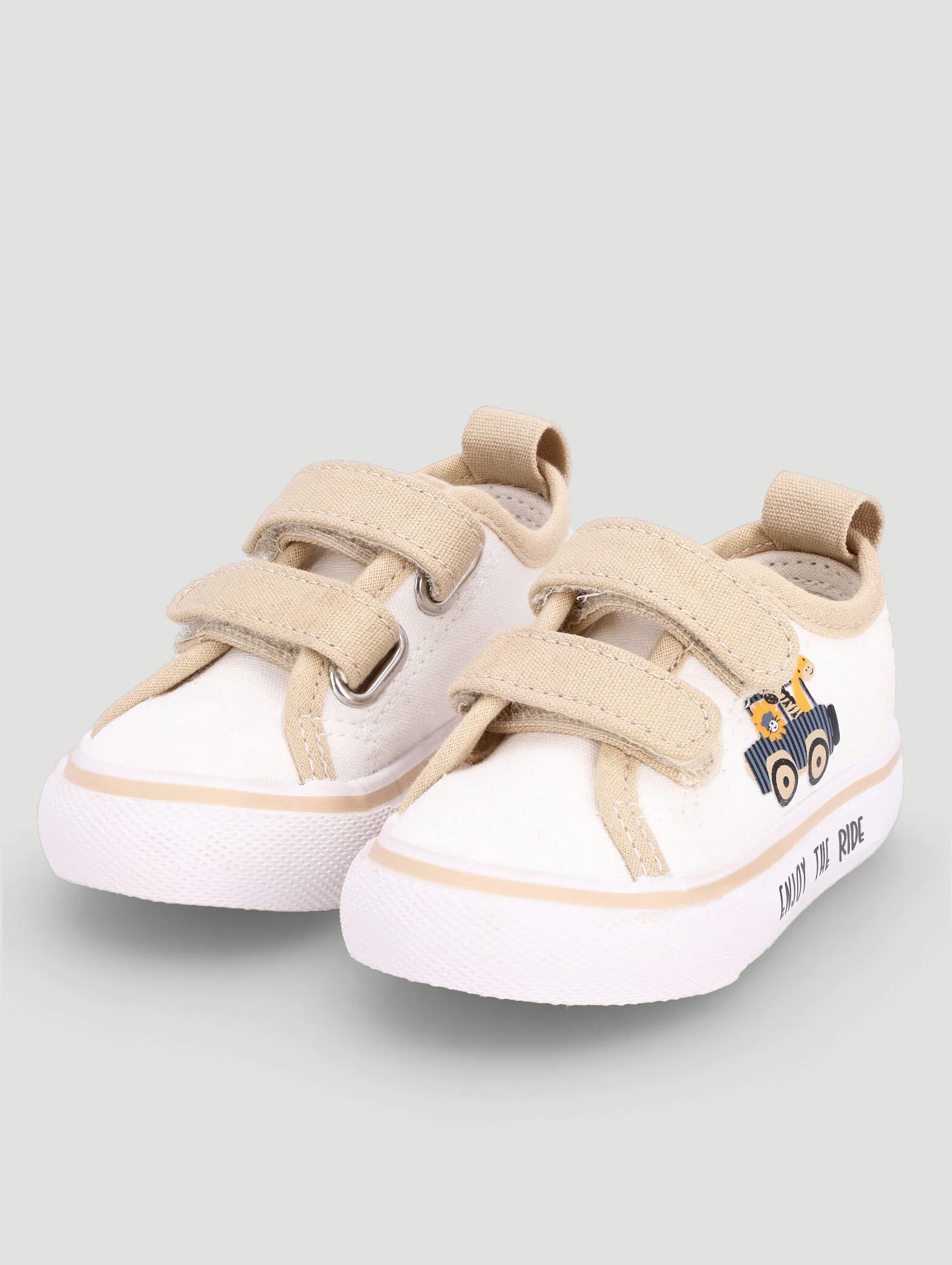 Baby Boys Printed Outsole Sneaker - White - Image 2