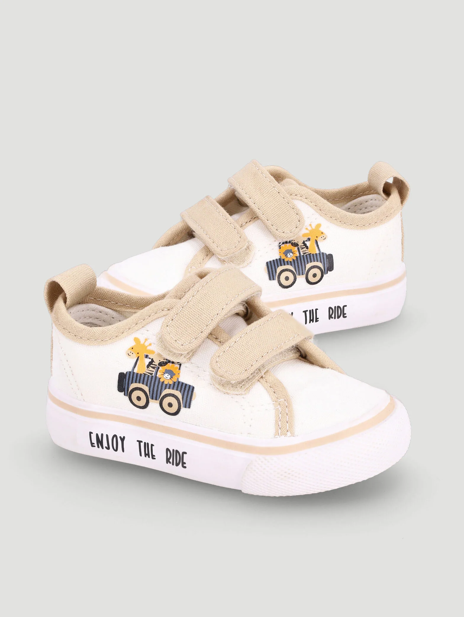 Baby Boys Printed Outsole Sneaker - White - Image 3