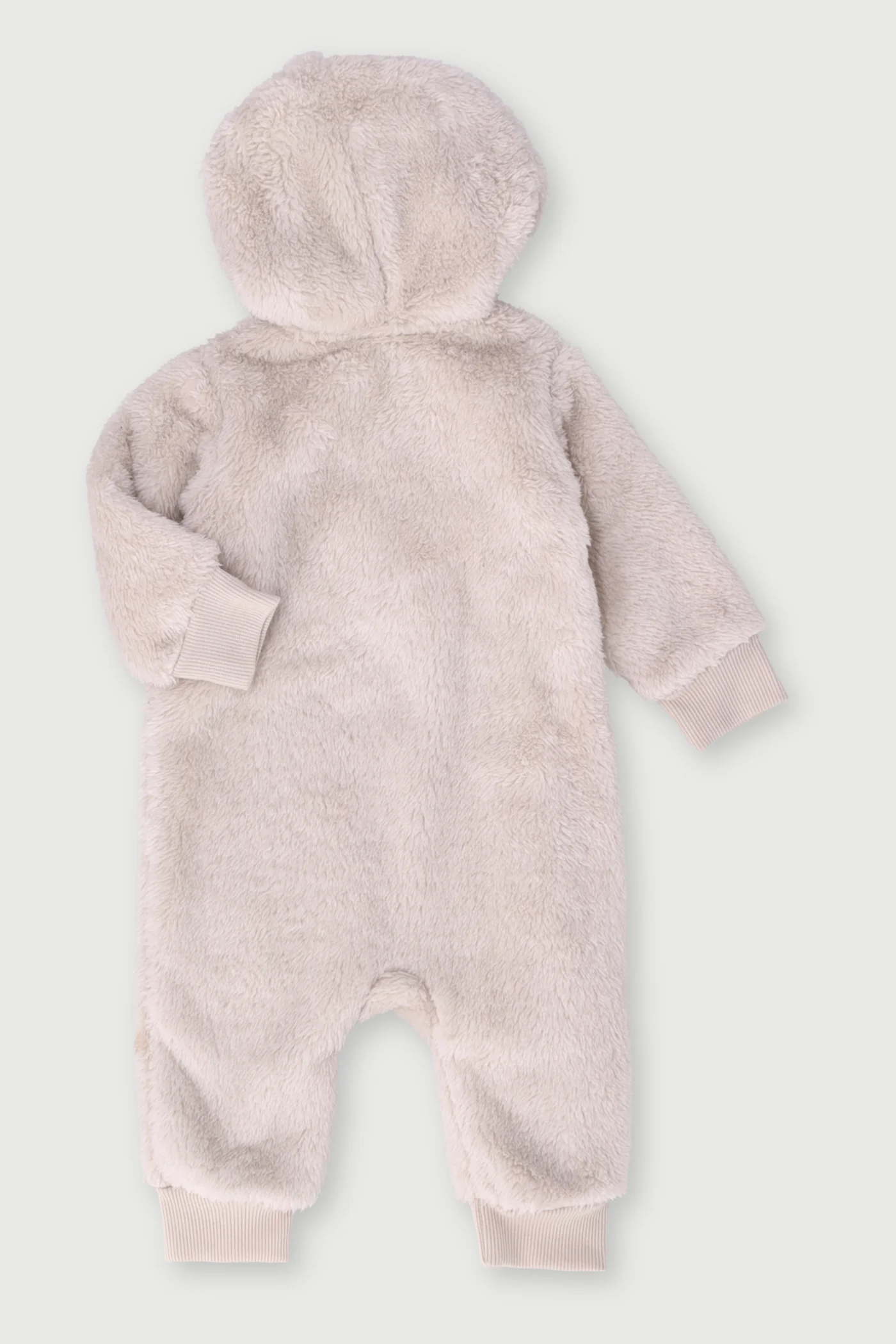 Baby Boys Puppy Sherpa Sleepsuit - Light Brown - Image 2