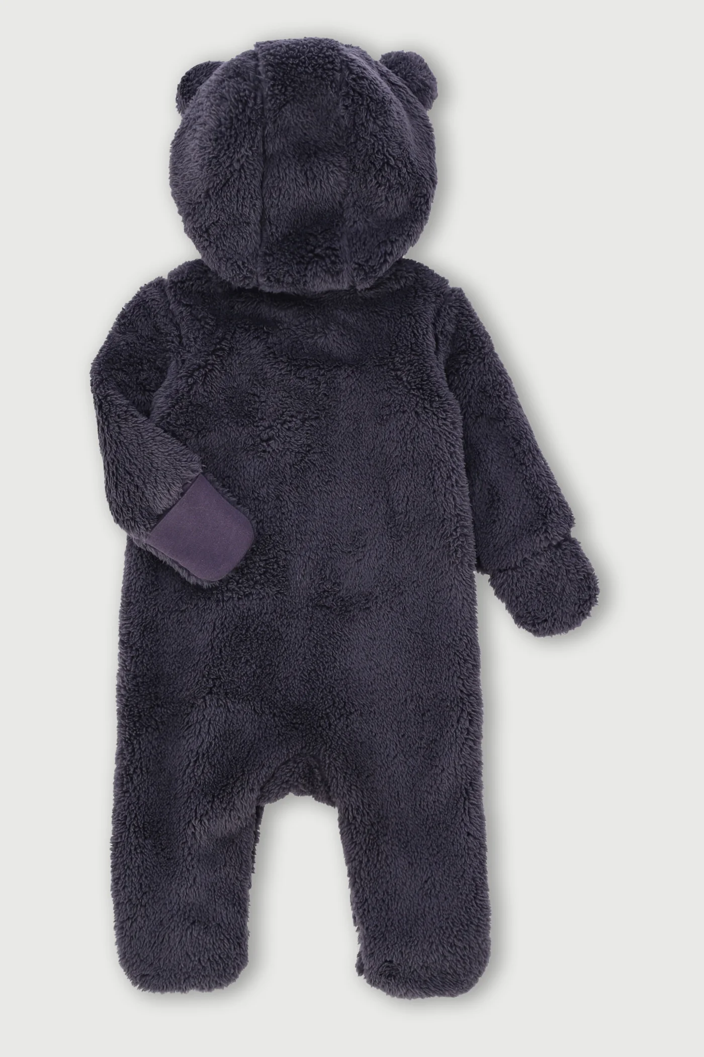 Baby Boys Sherpa Sleepsuit - Marble Grey - Image 2